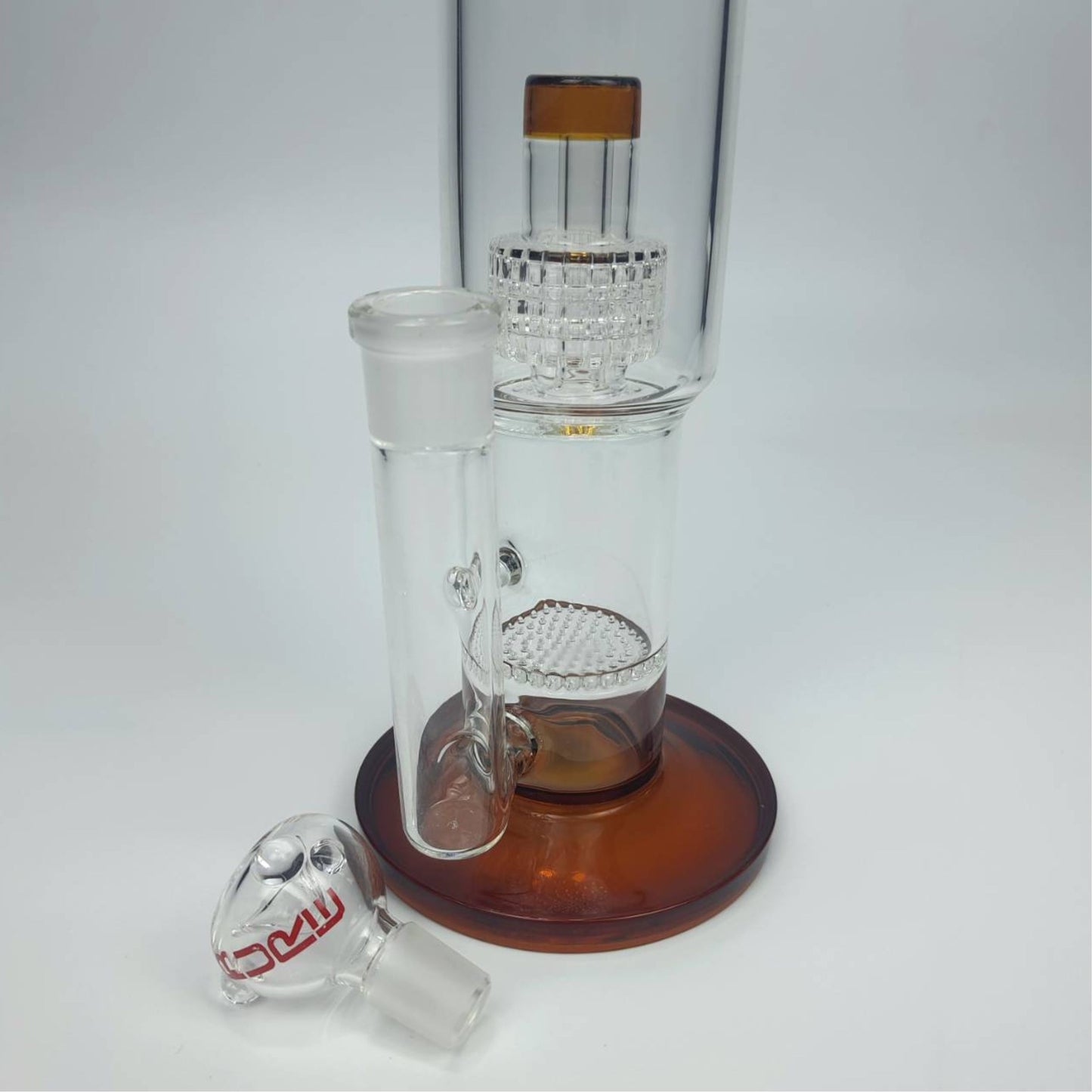 Glass Bong | PURE STRAIGHT DOUBLE PERCCOLATORS 15.5 INCH