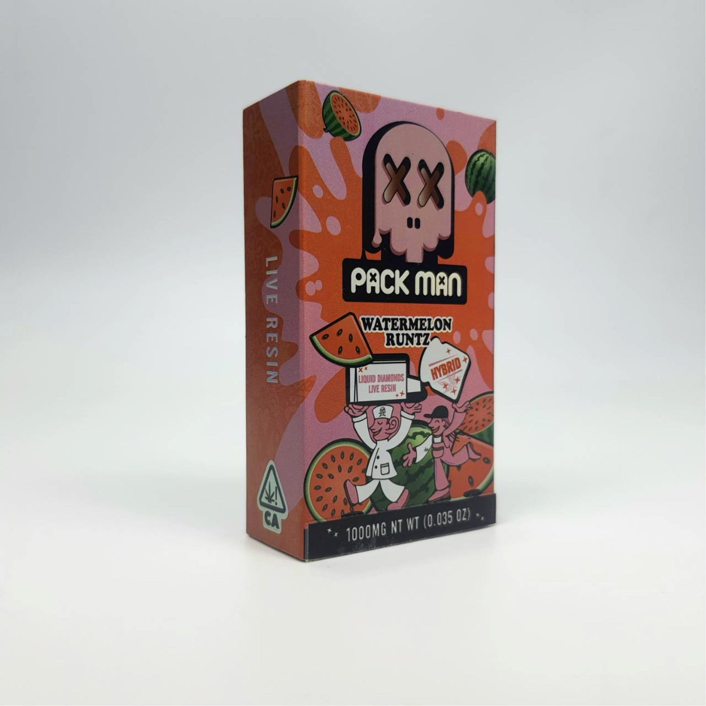 PACK MAN LIQUID DIAMONDS + LIVE RESIN 1.0ML | WATERMELON RUNTZ : HYBRID