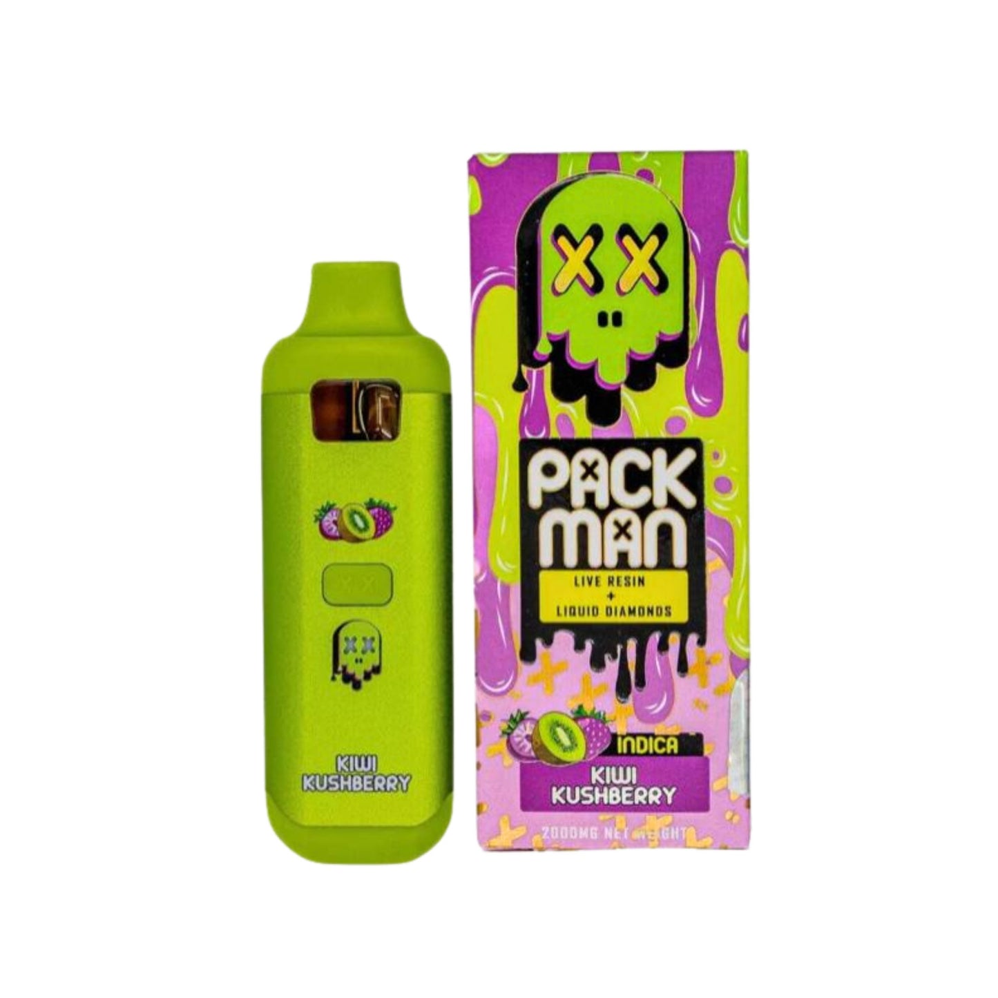 PACK MAN - LIVE RESIN + LIQUID DIAMONDS 2.0ML | KIWI KUSHBERRY : INDICA