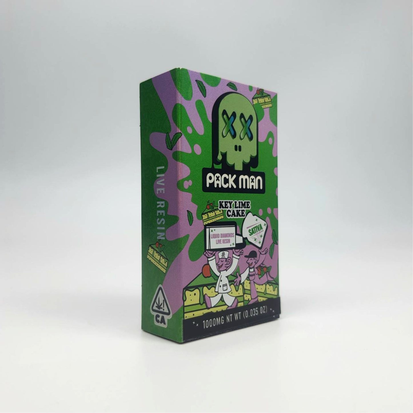 PACK MAN LIQUID DIAMONDS + LIVE RESIN 1.0ML | KEY LIME CAKE : SATIVA