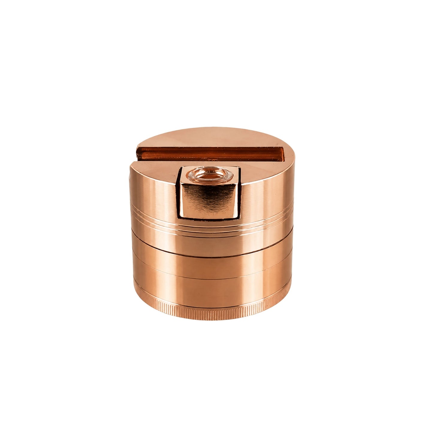 GRINDER | STAINLESS STEEL GRINDER & ONE HITTER 5 LAYER 75 MM DIAMETER WITH POLLEN CATCHER AND KIEF SPOON