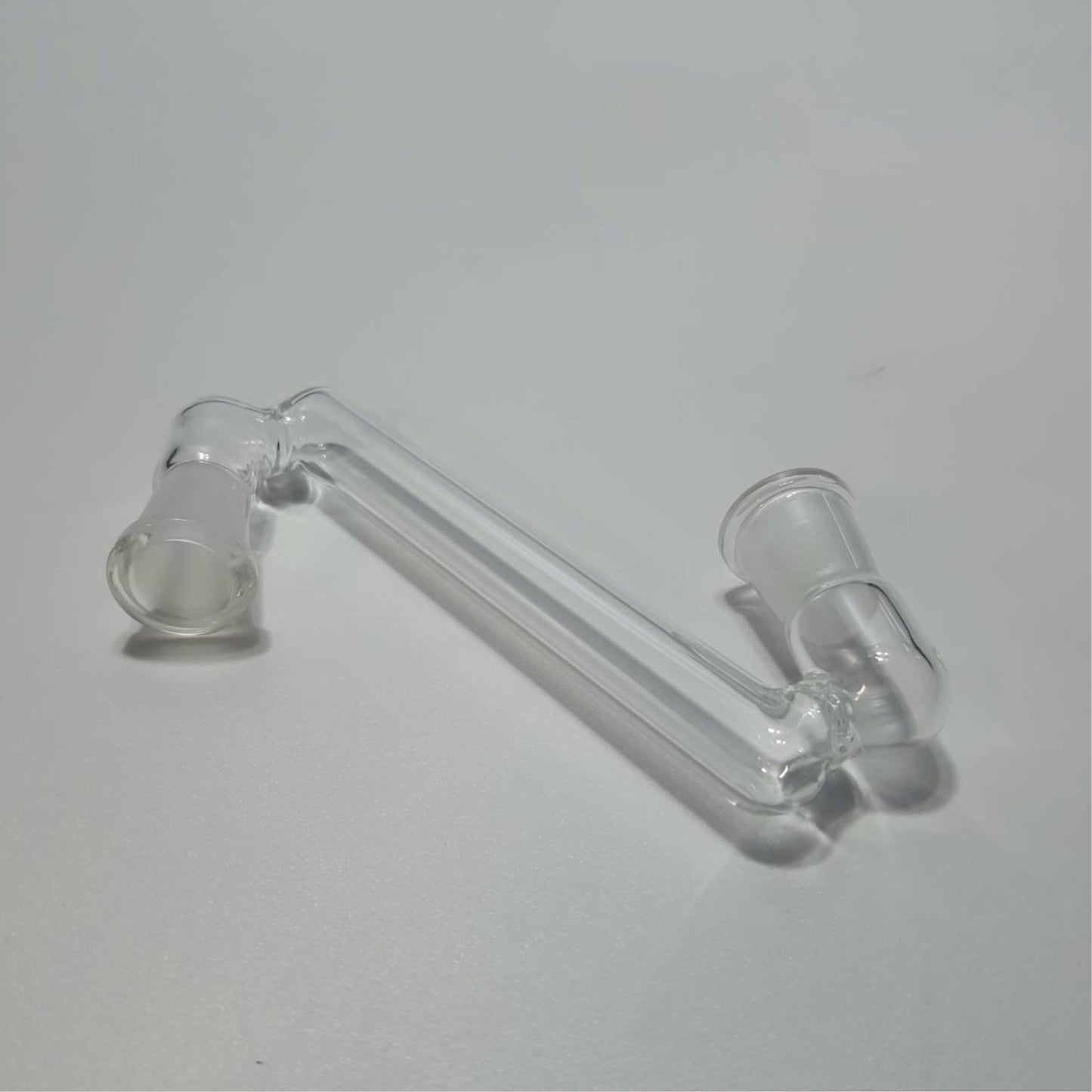 GLASS TUBE | 90 DEGREE DROP DOWN ADAPTTOR ASH CATCHER - 14MM FEMALE TO 14MM FEMALE / 18MM FEMALE TO 18MM FEMALE