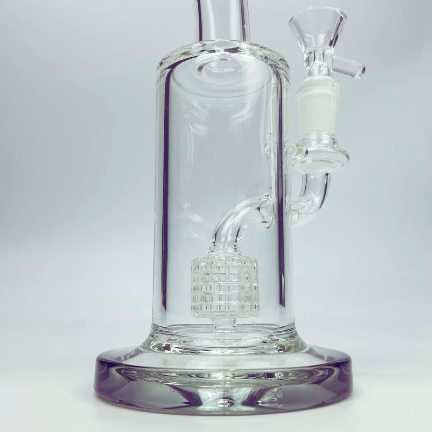 GLASS BONG | RECYLER STRAIGHT RIG 14MM JOINT WITH BIRD CAGE MATRIX PERCOLATOR 8.5 INCH THICKEN BASE