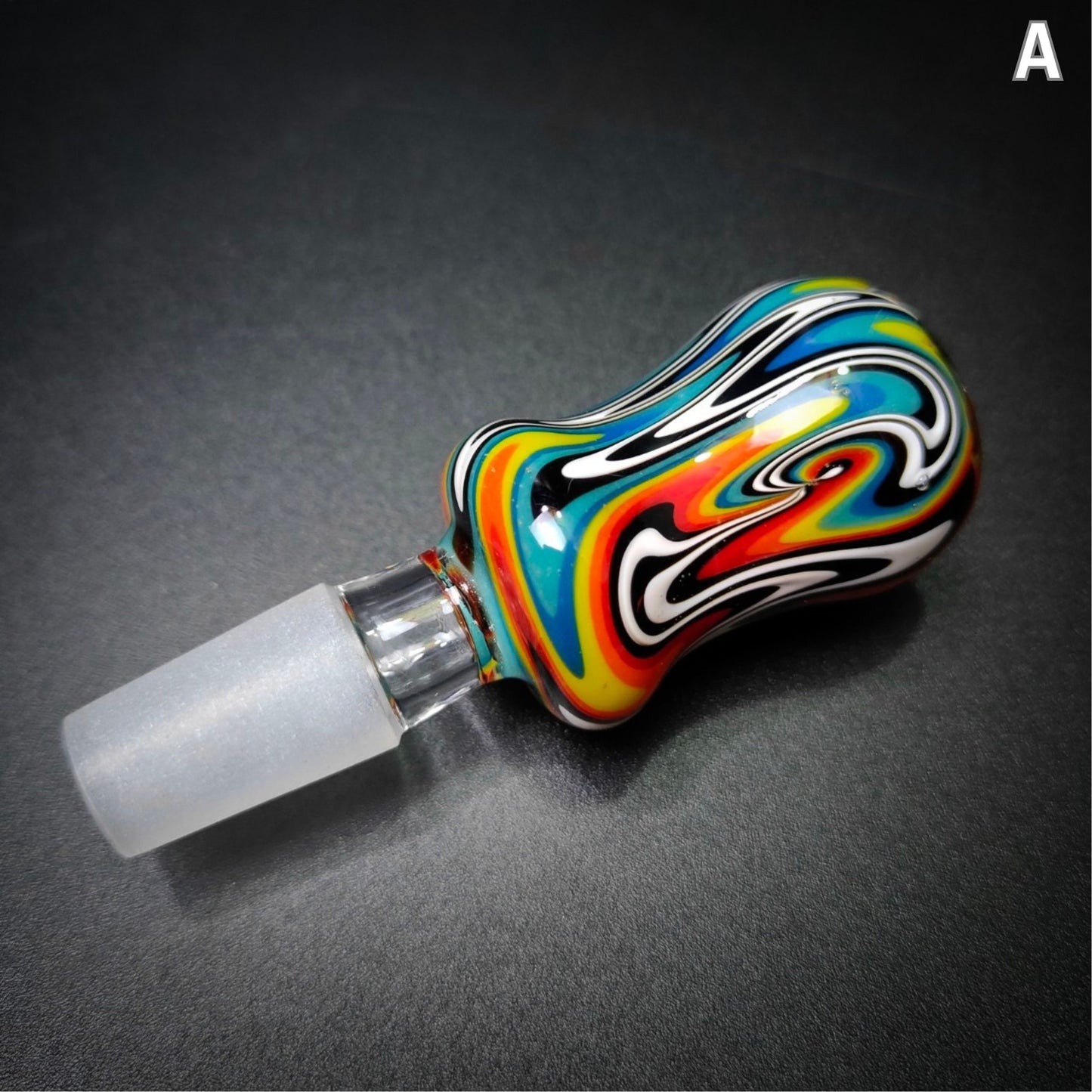 GLASS BOWL | PSYCHEDELIC BARBERSHOP LIGHT BOWL 14 MM