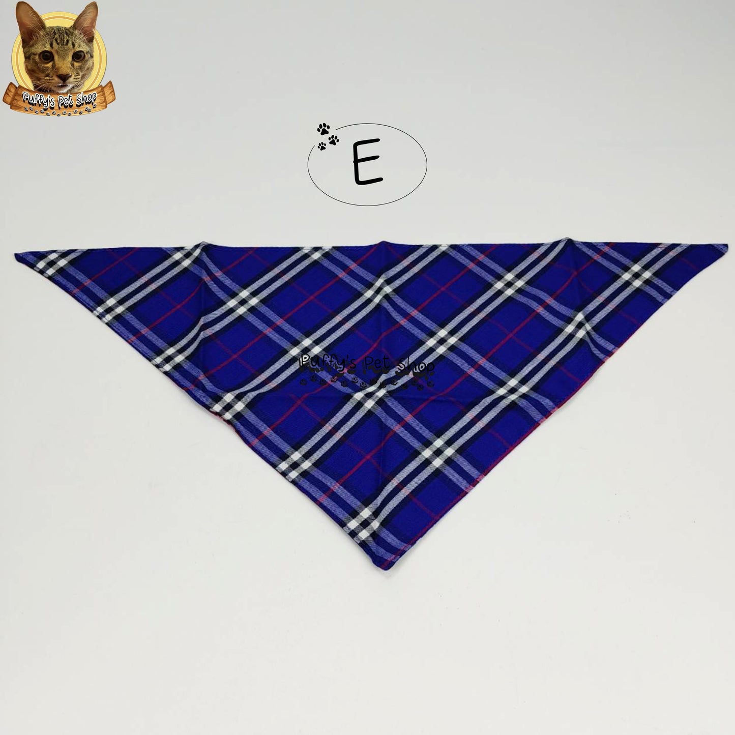 Puffy's Pet Shop | Luxury Cotton Pet Scarf  ผ้าพันคอสัตว์เลี้ยงพรีเมียม ผ้าคอตตอนแท้ เนื้อผ้าดี ไม่ระคายเคือง สำหรับสุนัขและแมว ขนาด M 50 ซม.