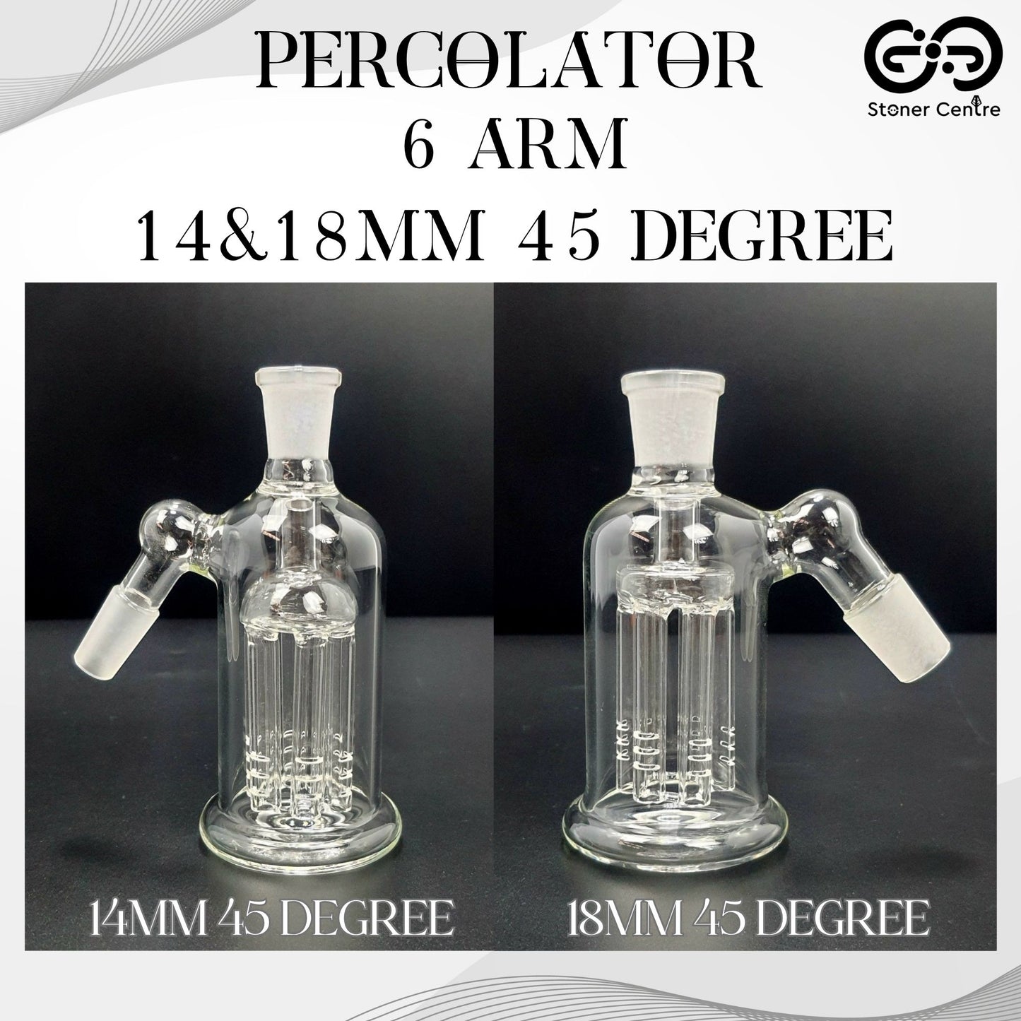 PERCOLATOR | 6 ARM PERCOLATOR 14 & 18 MM 45 DEGREE