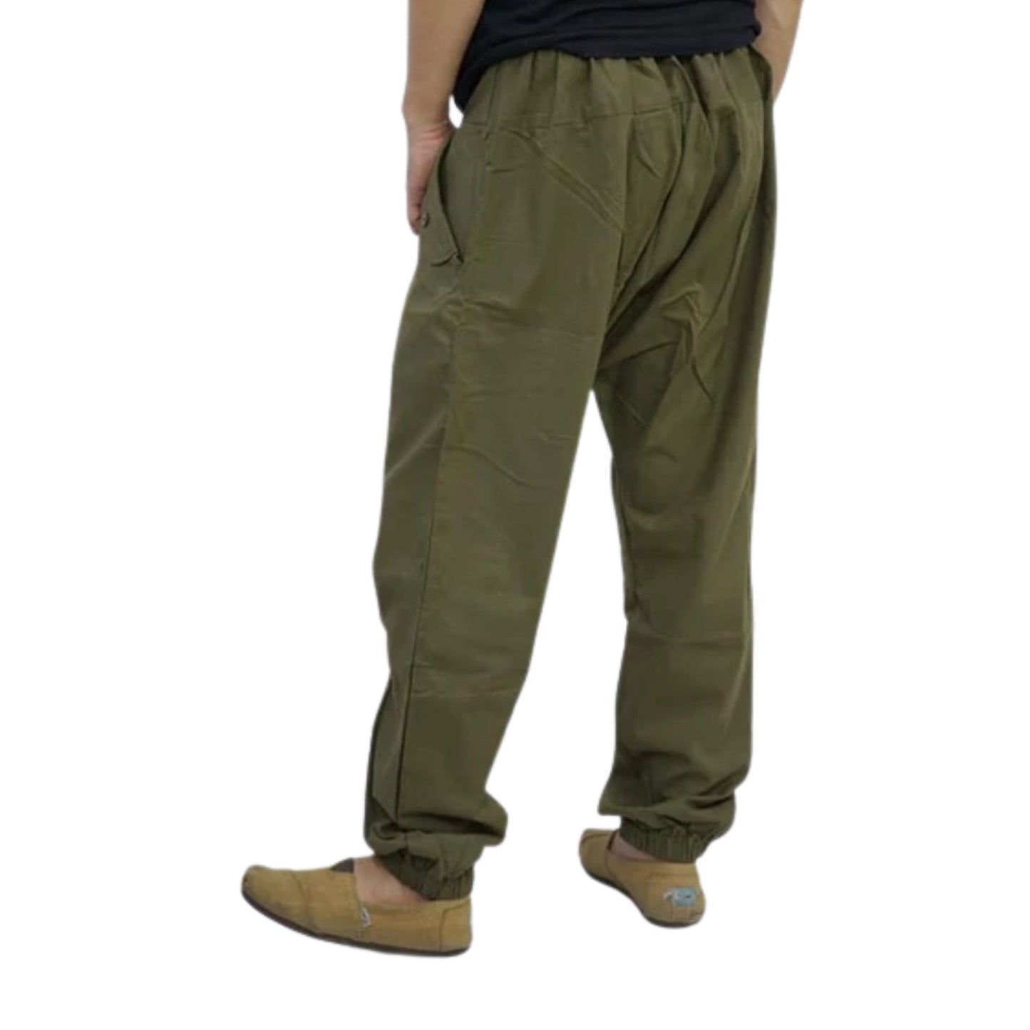 RAK MAE รักแม่ | COMFY CITY COTTON JOGGER PANTS - OLIVE GREEN (REGULAR SIZE)