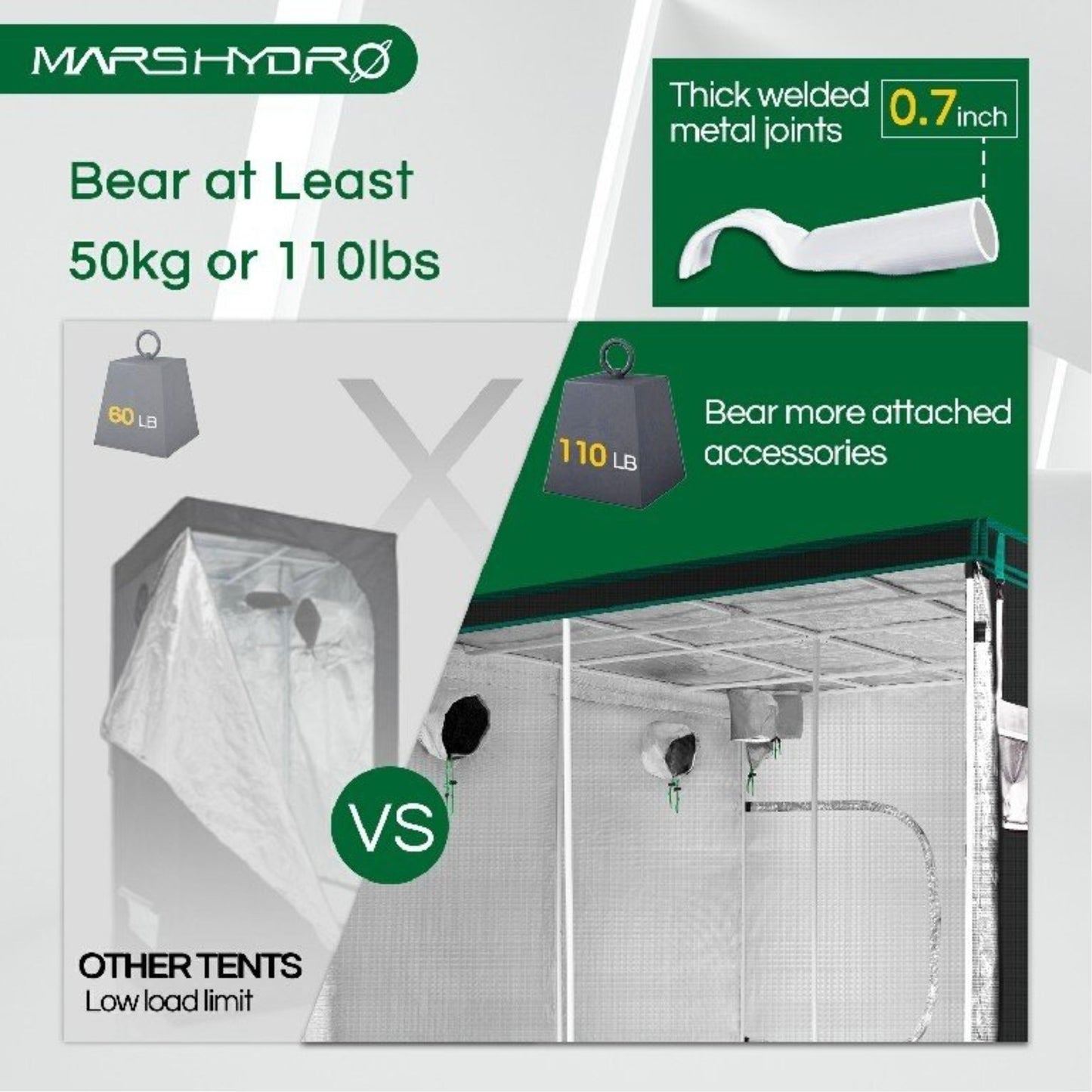 GROWING TOOLS | MASR HYDRO 2 IN 1 GROW TENT 120x90x180 CM