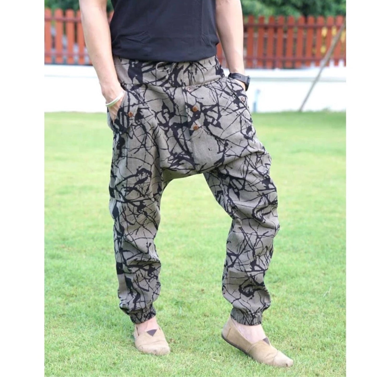 RAK MAE รักแม่ | COMFY CITY COTTON JOGGER PANTS - MARBLE (REGULAR SIZE)