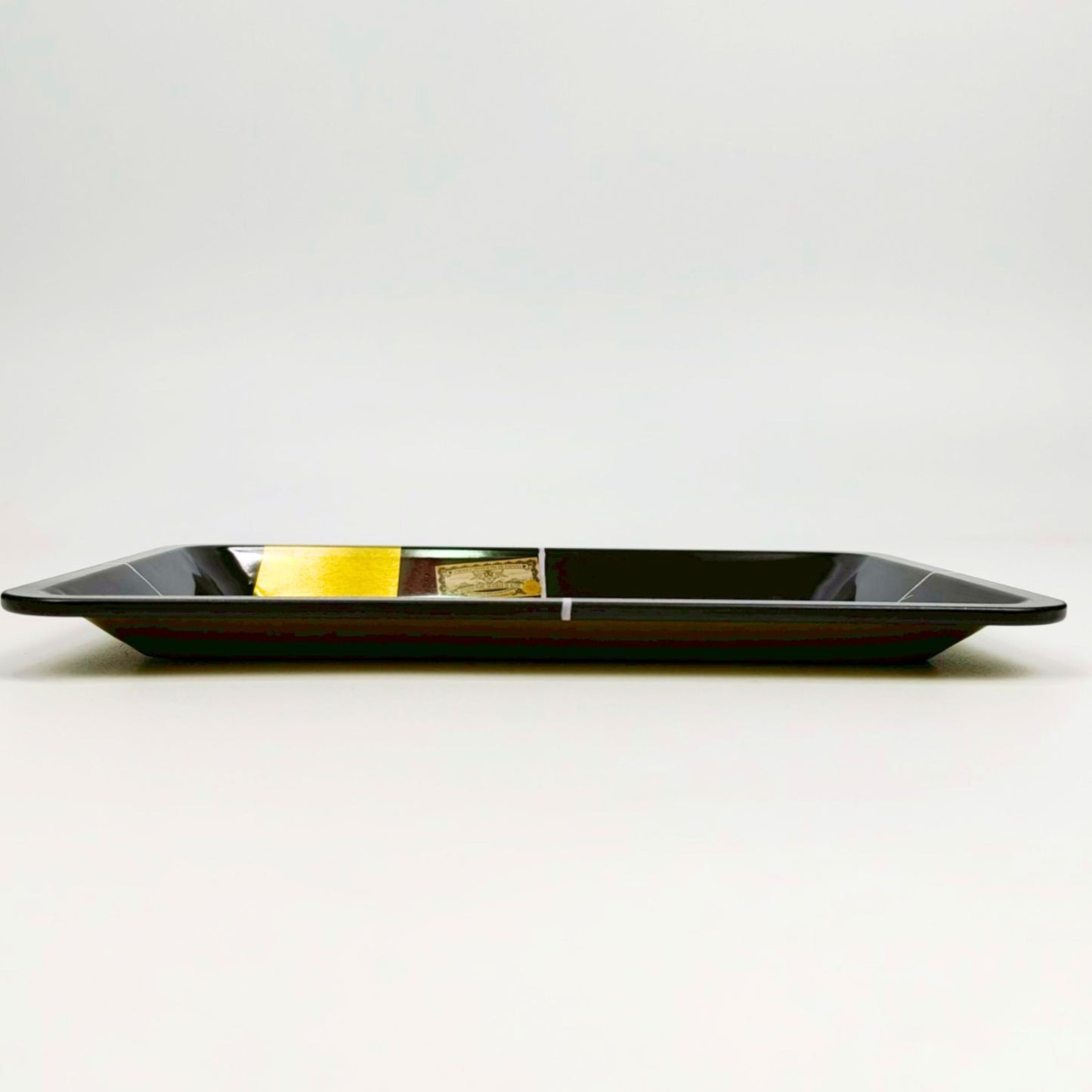 TRAY | RAW - BLACK METAL ROLLING TRAY SIZE : 12.5X18 CM