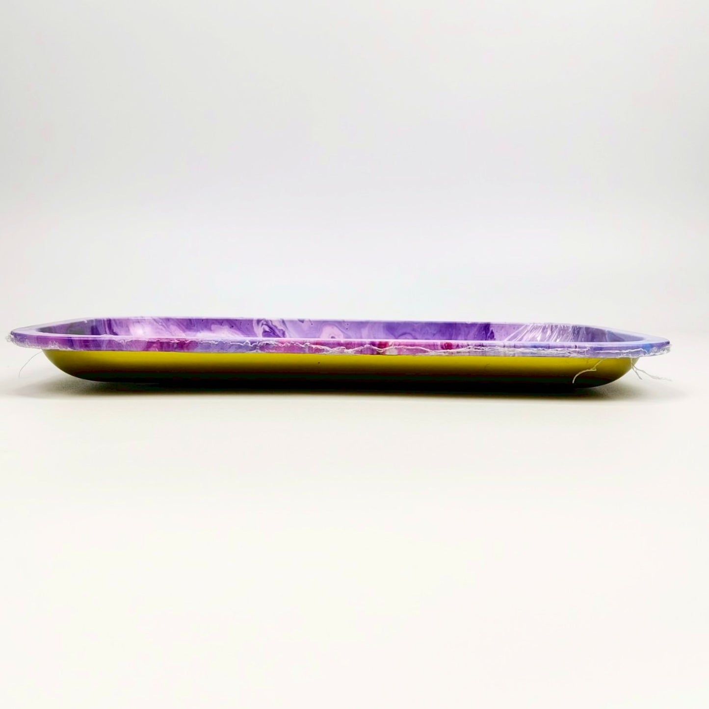 TRAY | GALAXY PSYCHEDELIC PINK METAL ROLLING TRAY SIZE : 27.5X16 CM