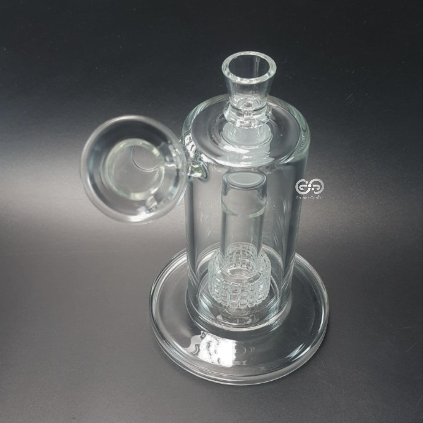 Glass Bong | NO LOGO STRIAGHT BIRDCAGE PERC WITH 18 MM JOINT MATRIX SIDECAR 8 INCH