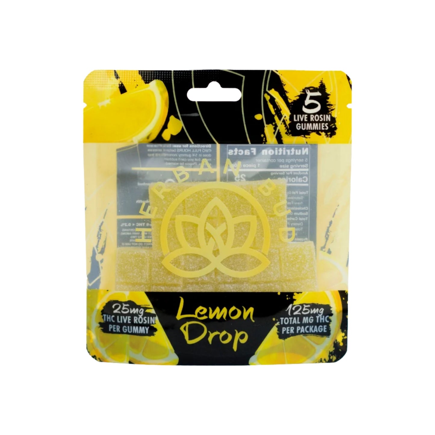 Jelly Herban Bud Lemon Drop Edibles gummy infused thc snack