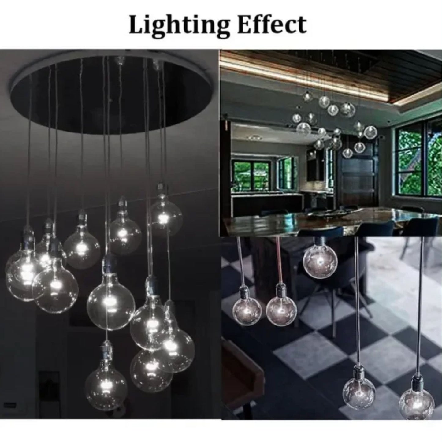 หลอดไฟวินเทจ G125 ฐาน E27 LED Filament  (4W, แสง Warm White)