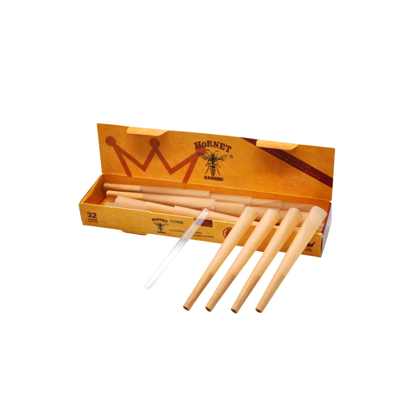 ROLLING PAPER | HORNET 1 1/4 INCH ORGANIC HEMP PRE - ROLLED CONES