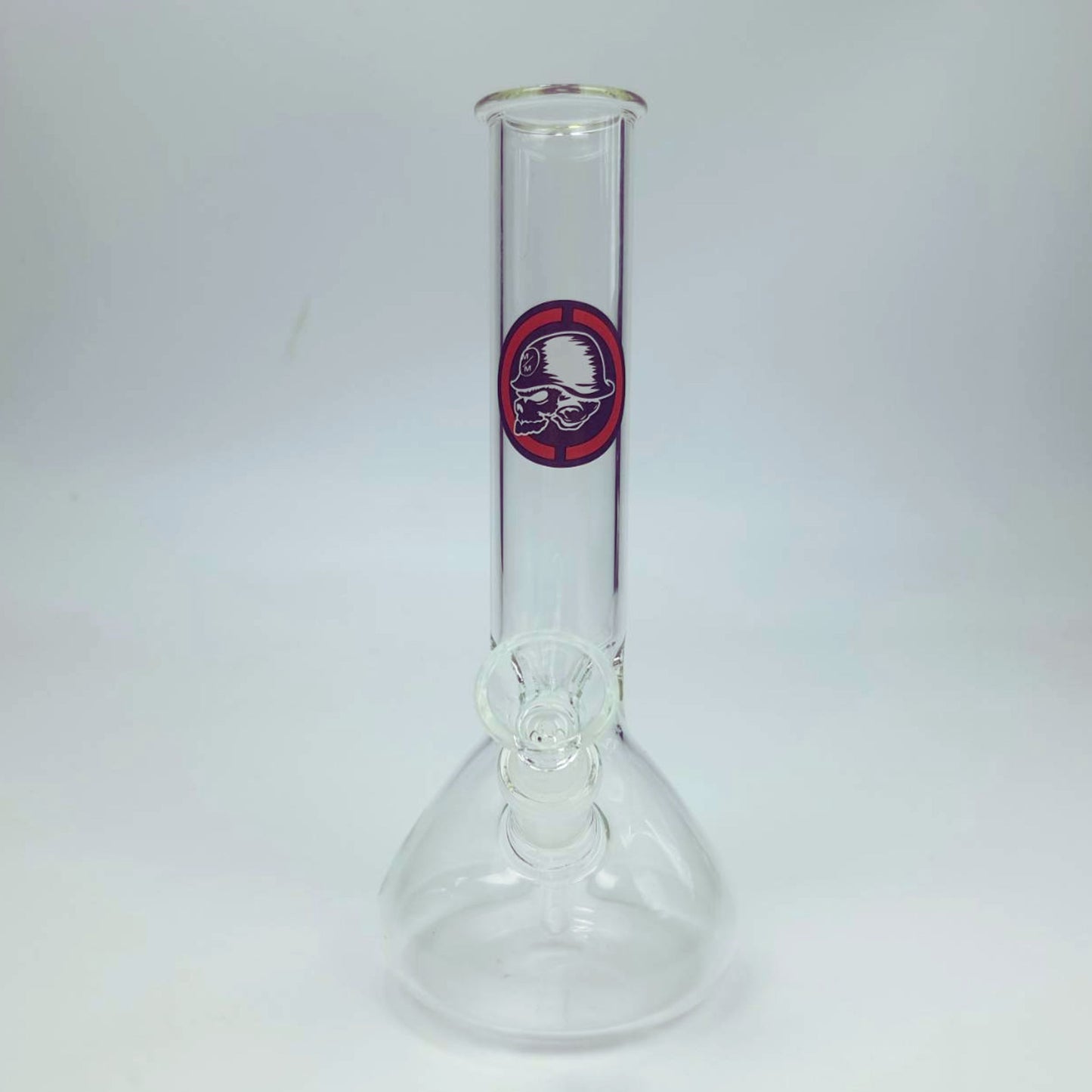 GLASS BONG | METAL MULISHA MINI BEAKERGLASS BONG 8 INCH 4MM THICKNESS
