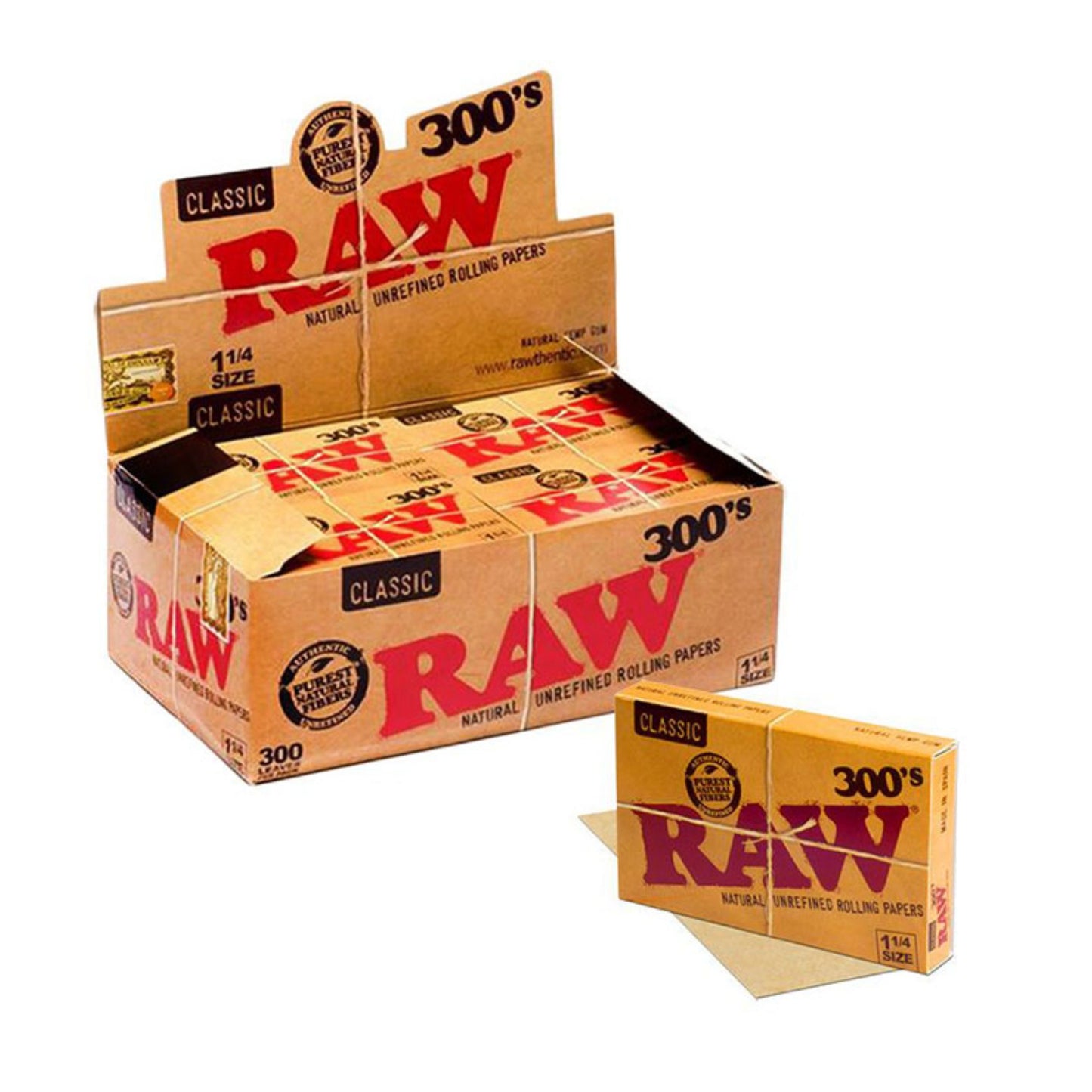 ROLLING PAPER | RAW CLASSIC 300's 1 ¼" SIZE ROLLING PAPER