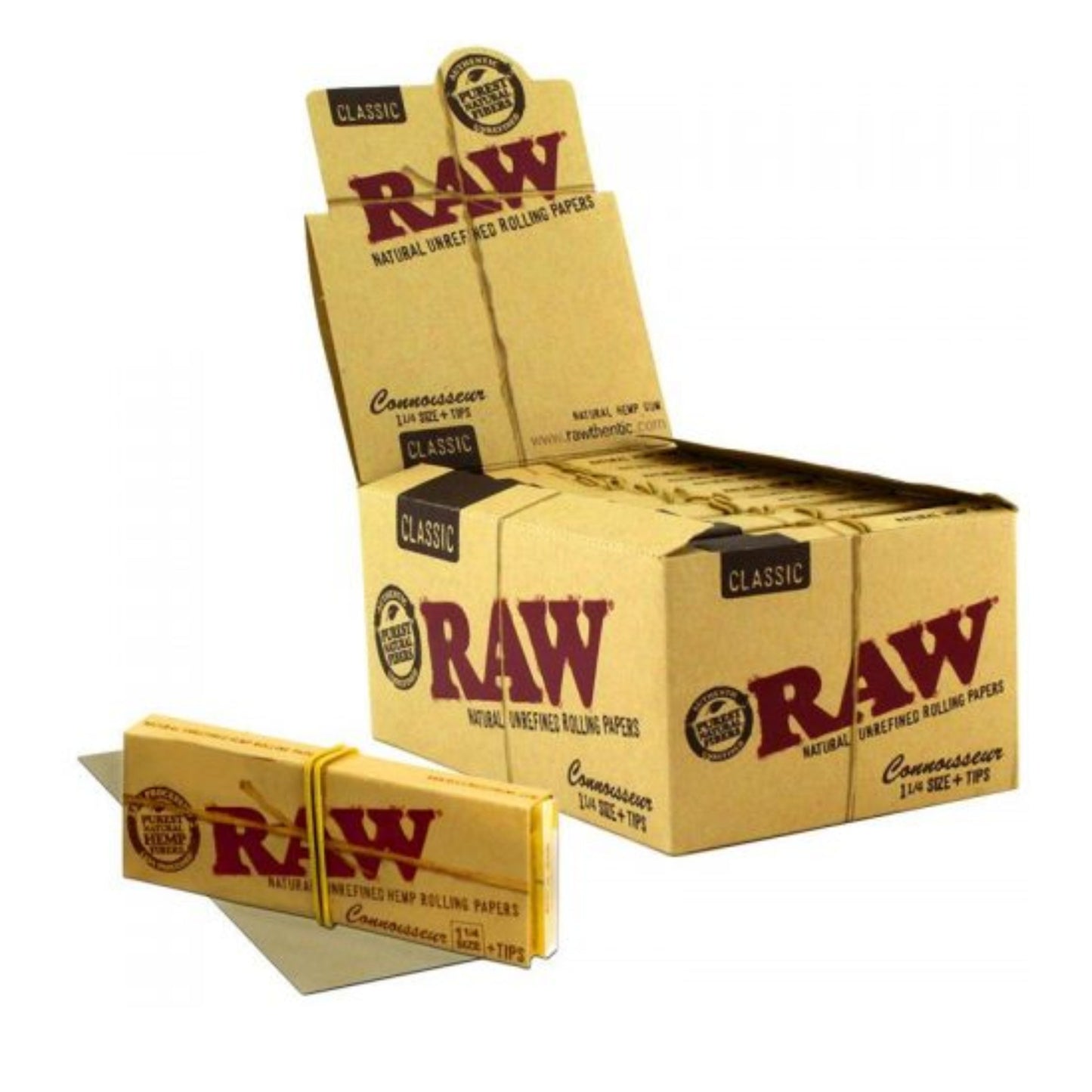 ROLLING PAPER | RAW CLASSIC CONNOISSEUR 1 ¼" WITH TIPS