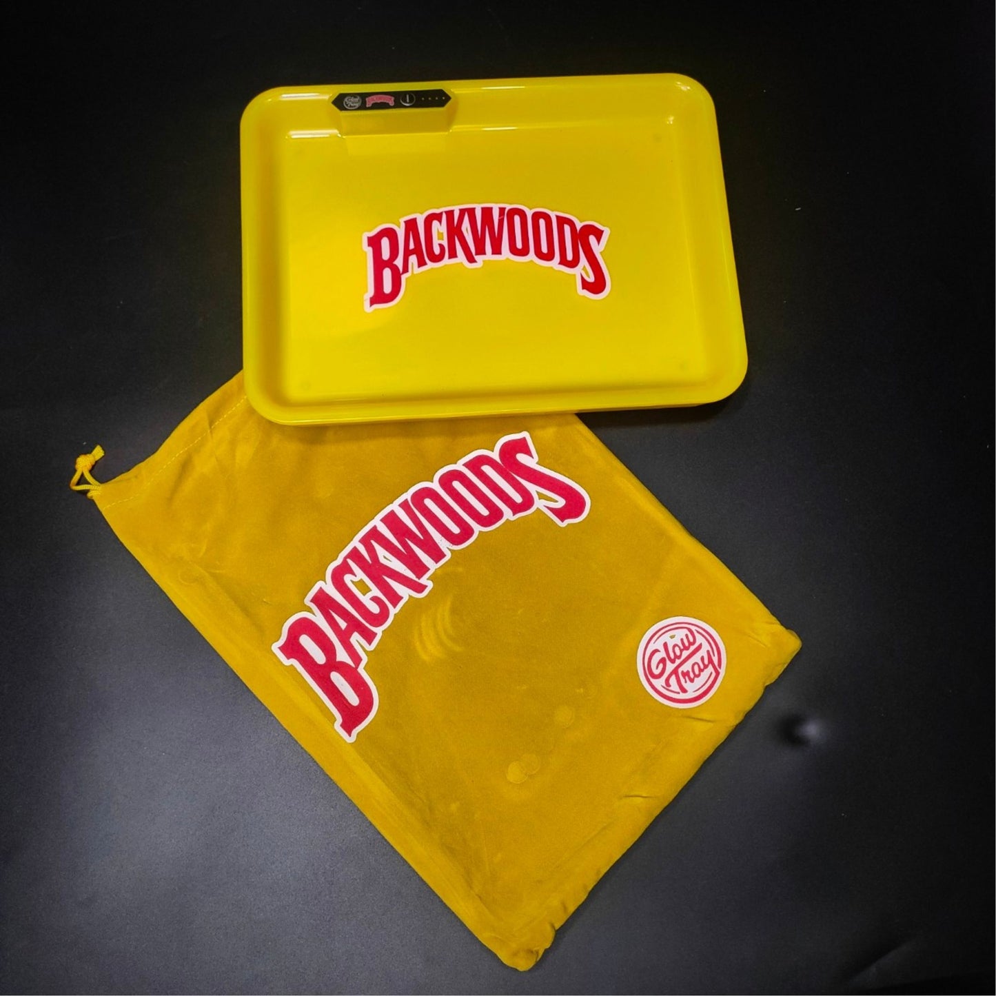 TRAY | LED ROLLING TRAY BACKWOODS GLOW IN THE DARK PARTY TRAY