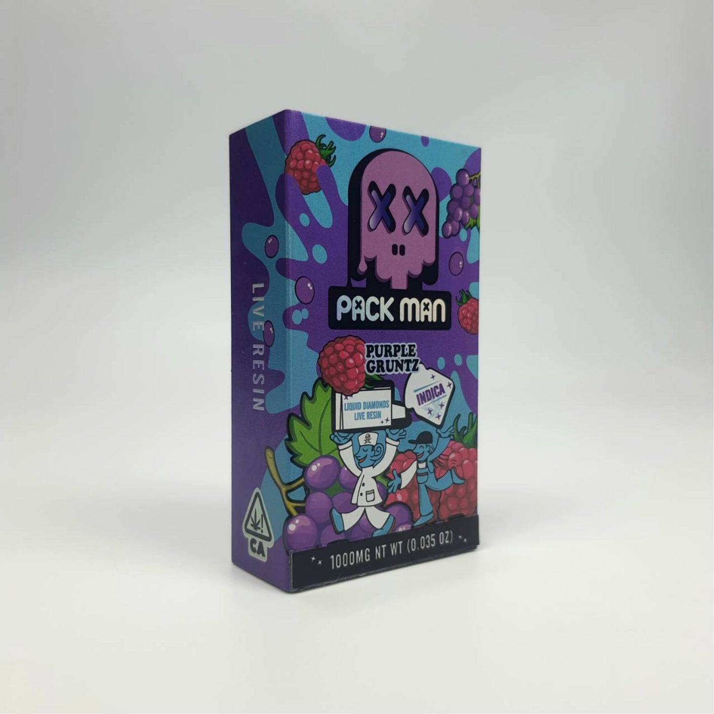 PACK MAN LIQUID DIAMONDS + LIVE RESIN 1.0ML | PURPLE GRUNTZ : INDICA