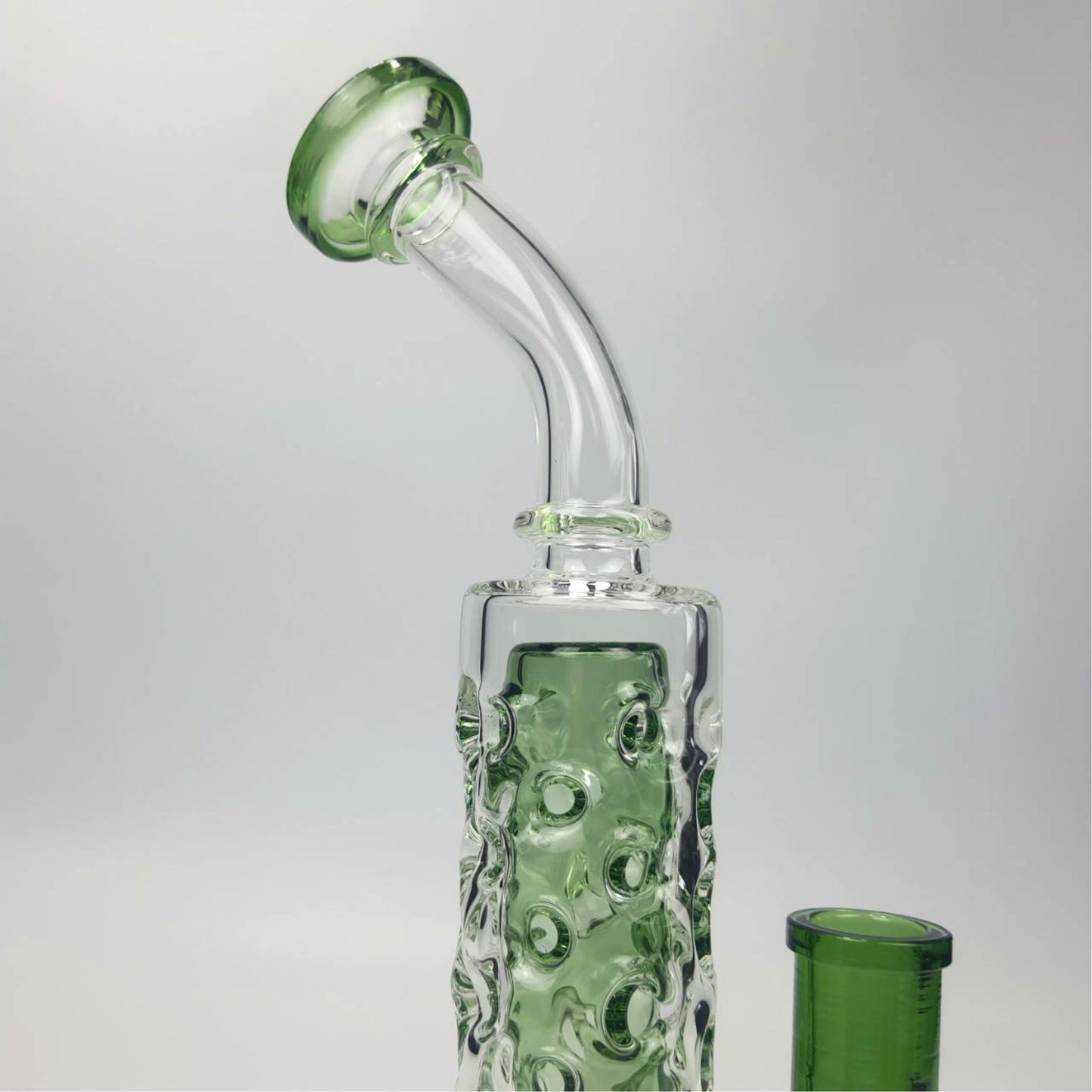 GLASS BONG | THE MAGICIANS RIG 13 INCH WITH HONEYCOMB & 24 HOLE - EXOSKELETON FAB PERC