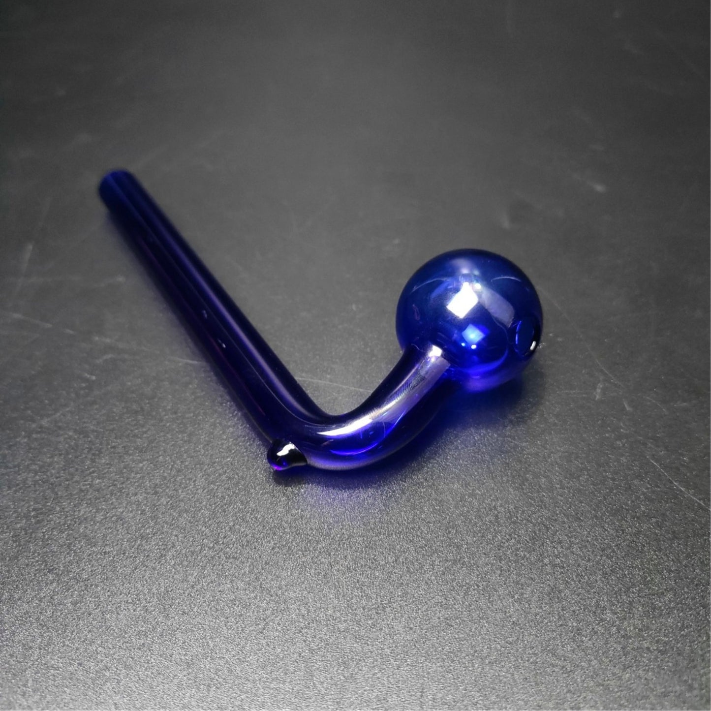 PIPE | CURVED OIL BURNER HANDPIPE GLASS PIPE FOR WAX 5 INCH