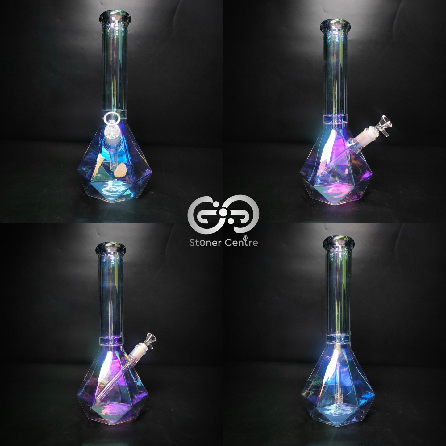 Glass Bong | HOLOGRAPHIC DIAMOND BONG 14 INCH