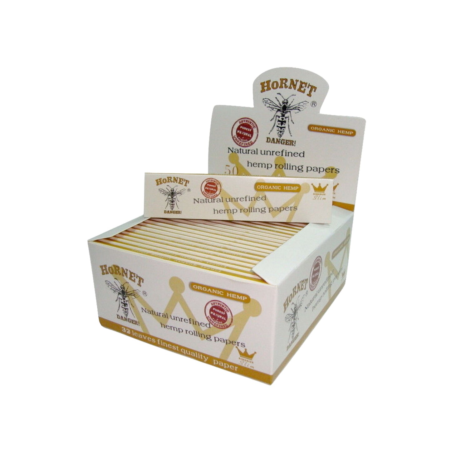ROLLING PAPER | HORNET KINGSIZE WHITE ORGANIC HEMP ROLLING PAPER