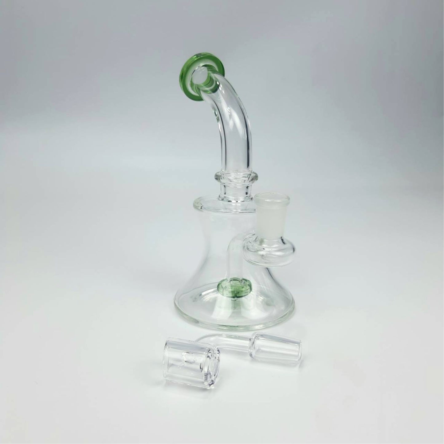 GLASS BONG | RECYCLER GLASS RIG 6.5 INCH WITH MATRIX PERC