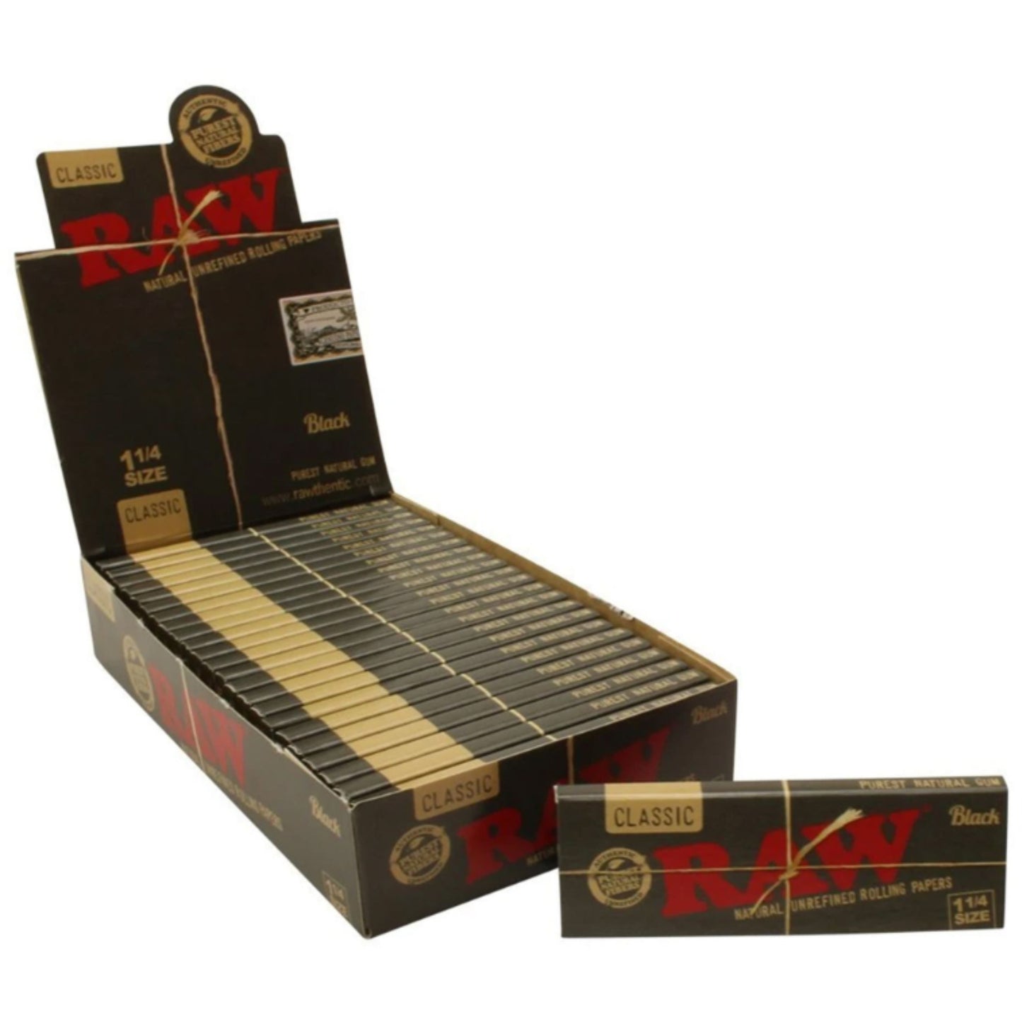 ROLLING PAPER | RAW CLASSIC BLACK ROLLING PAPER 1 ¼"