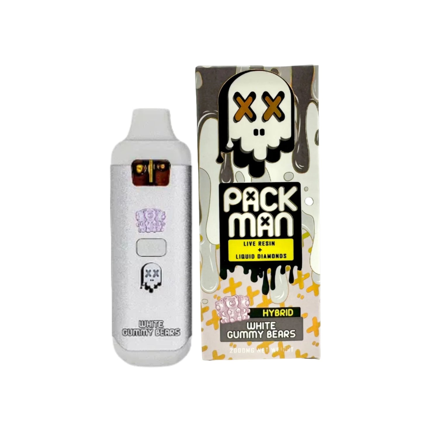 PACK MAN - LIVE RESIN + LIQUID DIAMONDS 2.0ML | WHITE GUMMY BEARS : HYBRID