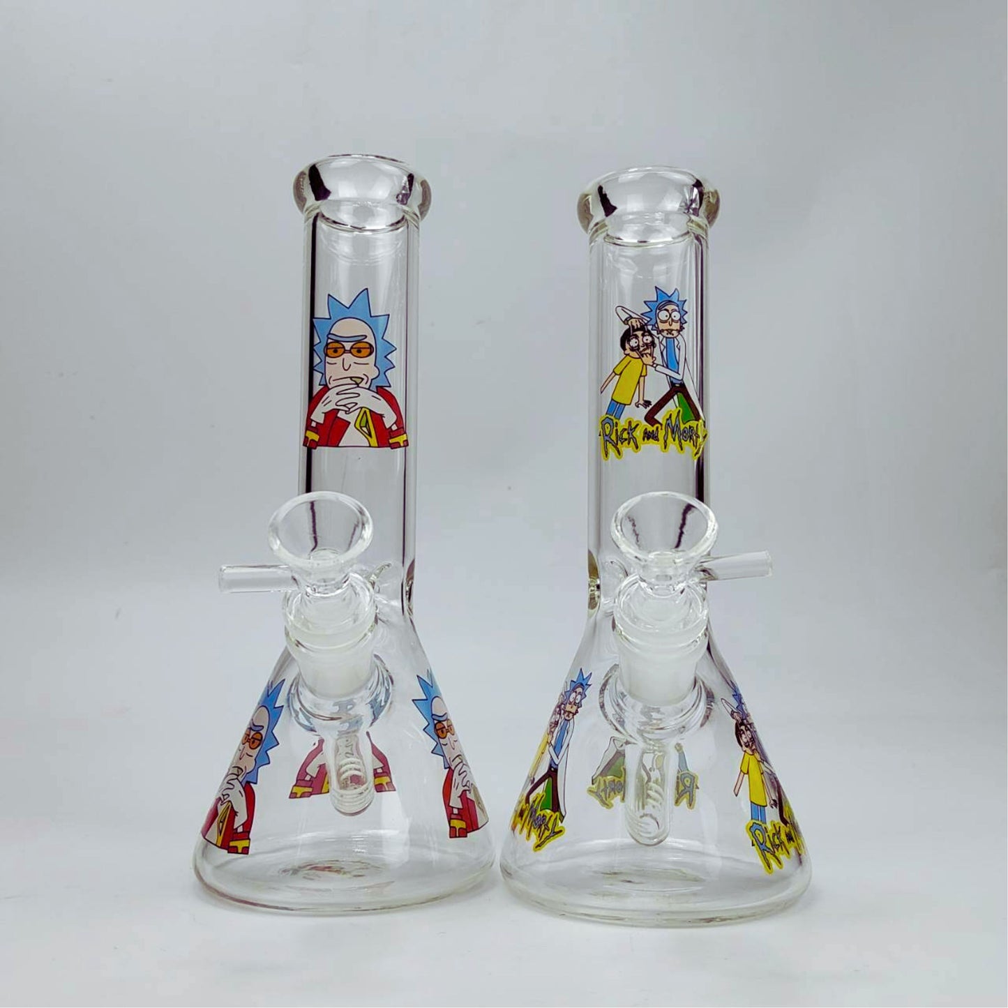 GLASS BONG | RICK AND MORTY BEAKER GLASS BONG 8.5 INCH 5MM THICKNESS
