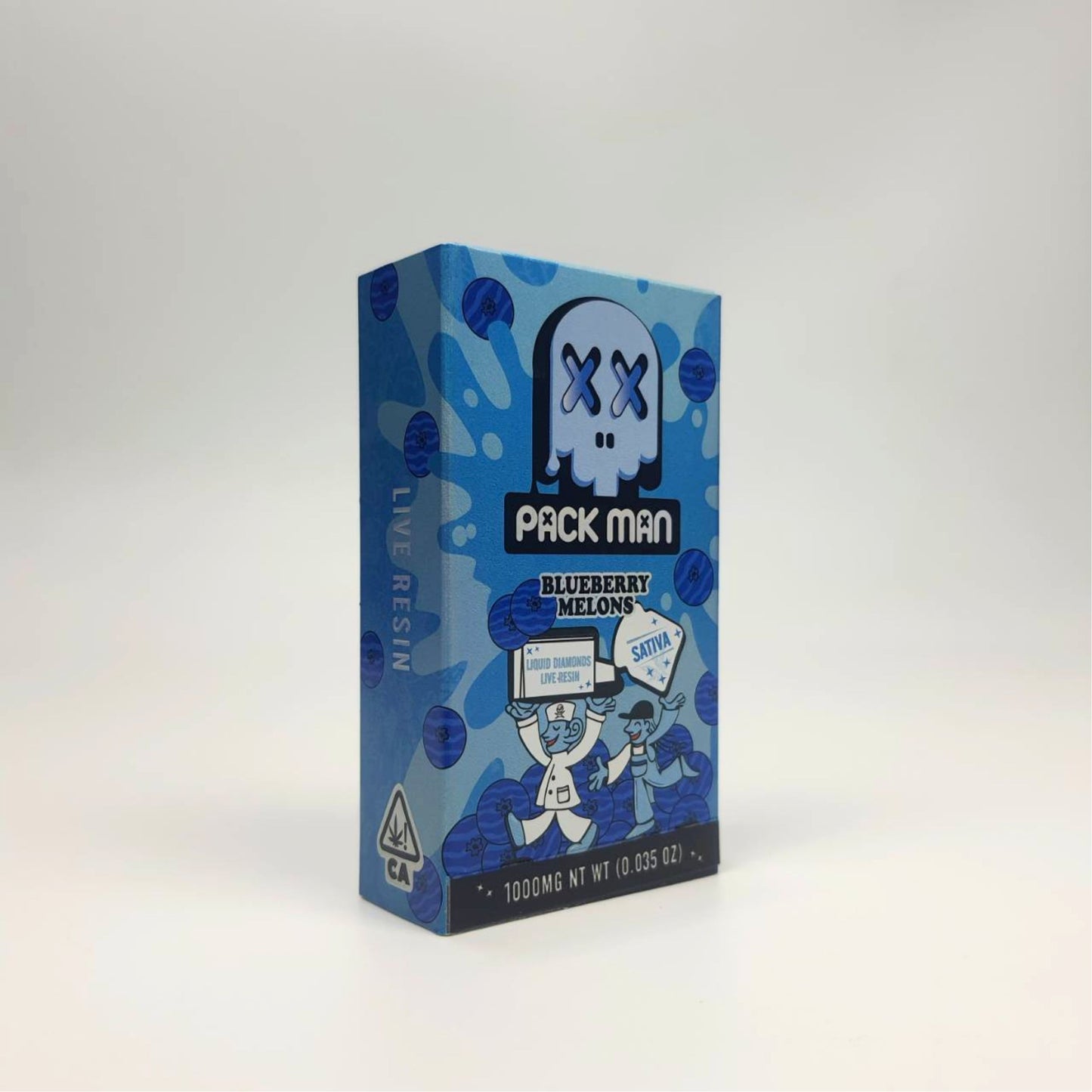PACK MAN LIQUID DIAMONDS + LIVE RESIN 1.0ML | BLUEBERRY MELONS : SATIVA