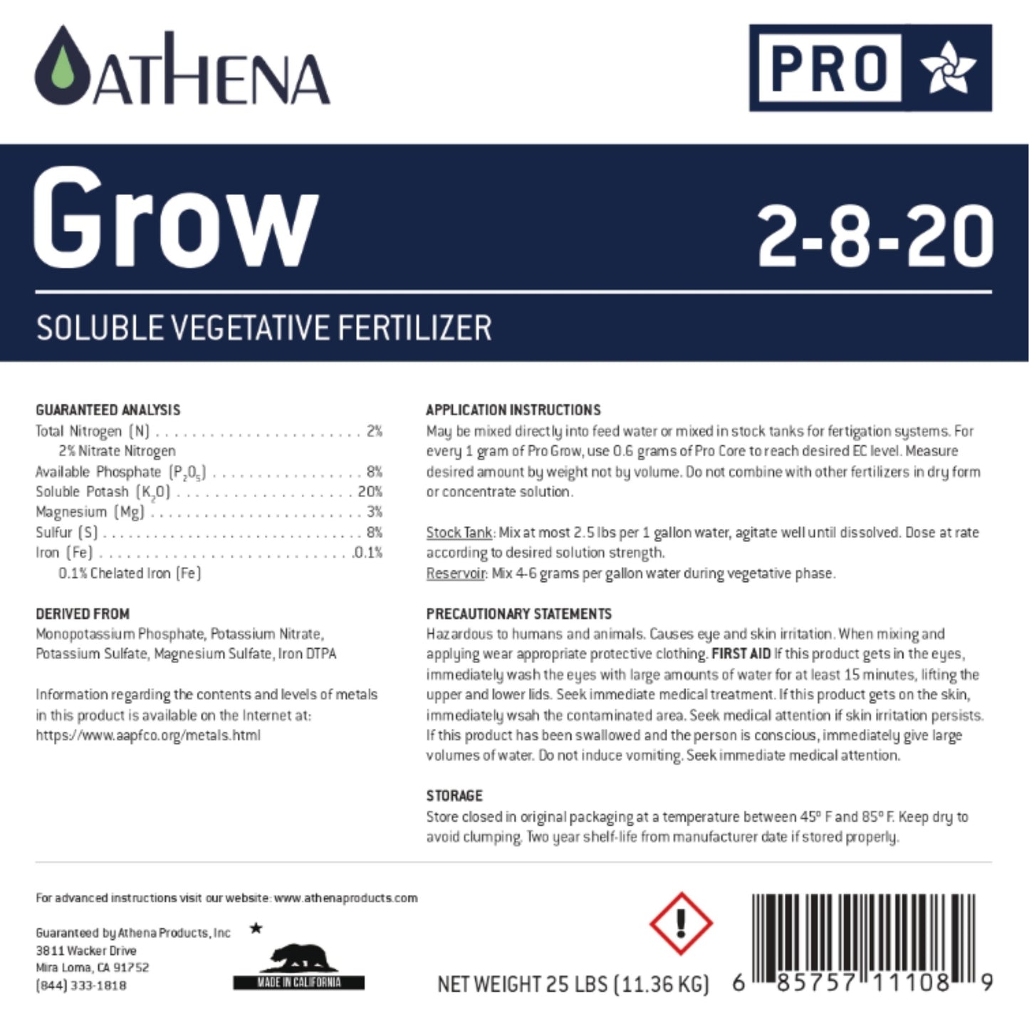 ATHENA PRO - GROW 500 g.