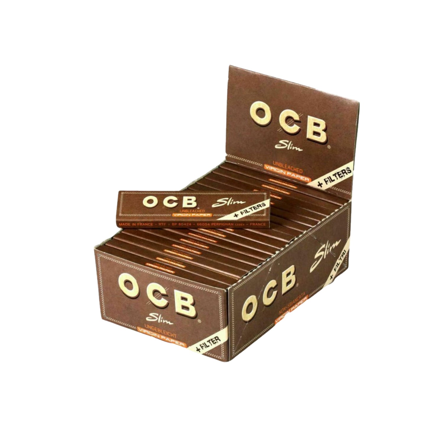 ROLLING PAPER | OCB VIRGIN KINGSIZE WITH FILER ROLLING PAPER