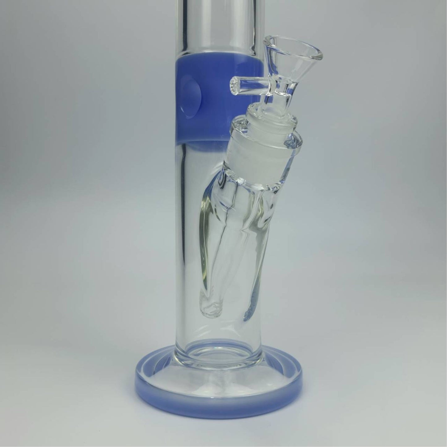 GLASS BONG | MS.FLOWERS STRAIGHT TUBE BLUE 15.5 INCH