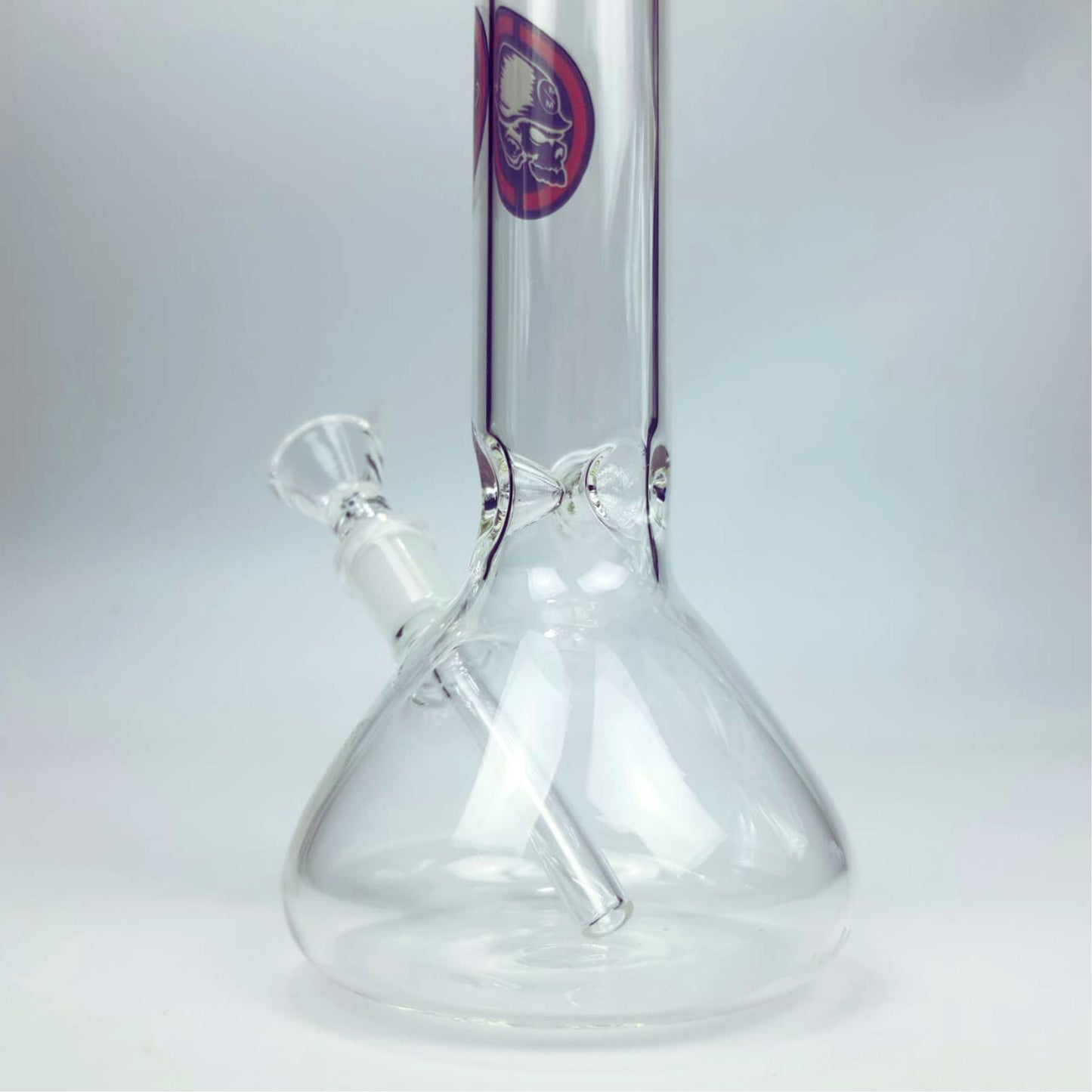 GLASS BONG | METAL MULISHA MINI BEAKERGLASS BONG 8 INCH 4MM THICKNESS