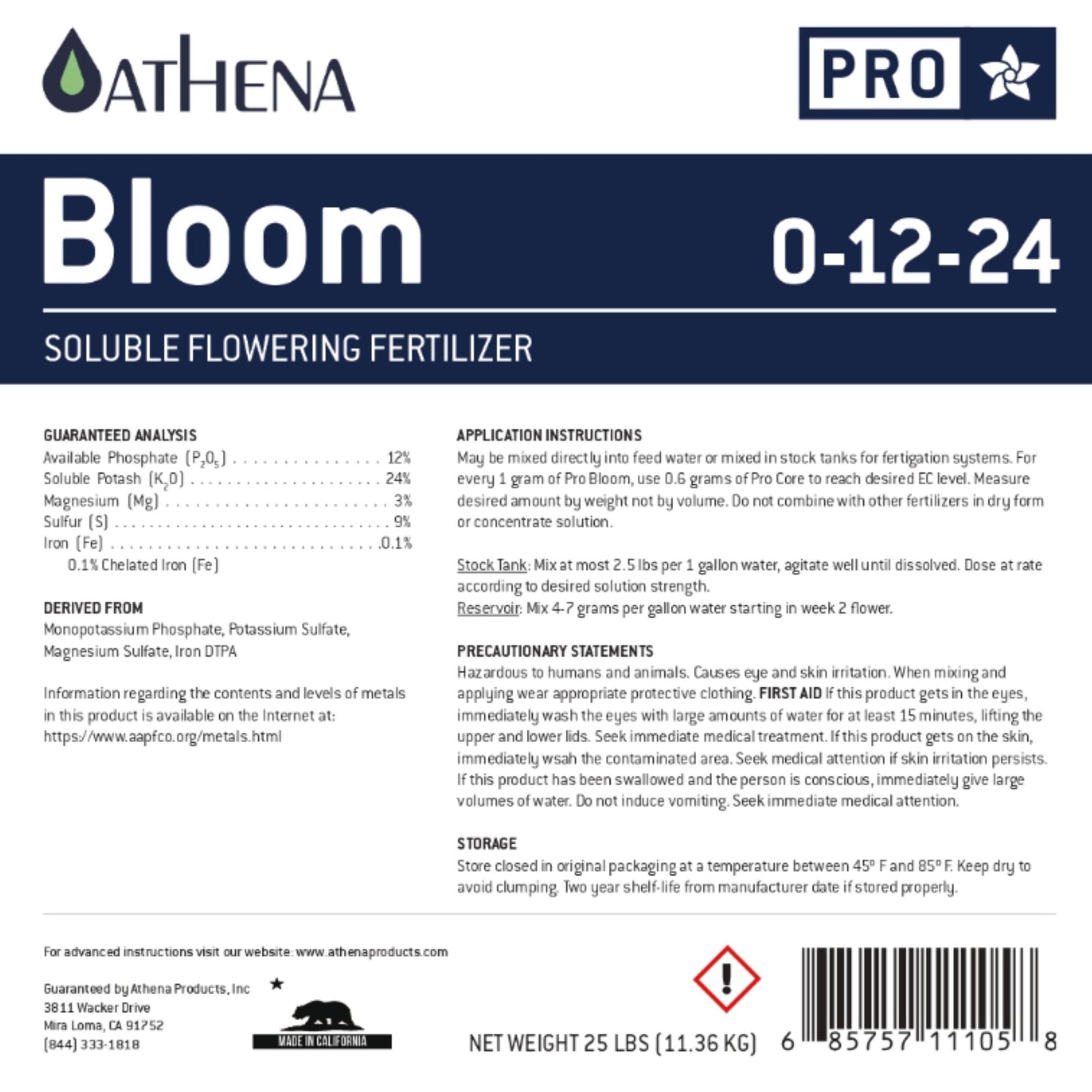 ATHENA PRO - BLOOM 200 g.