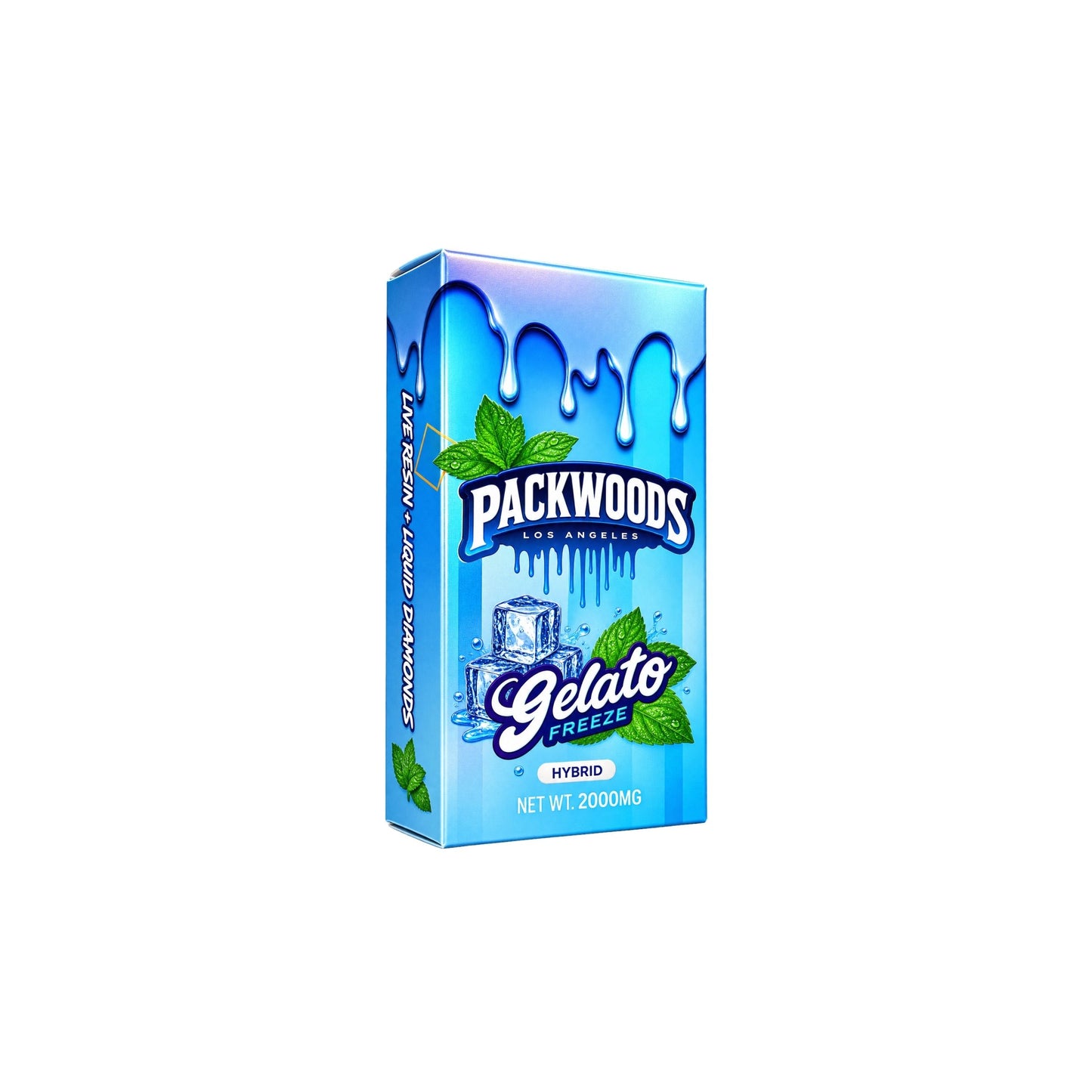 PACKWOODS - LIVE RESIN + LIQUID DIAMONDS 2.0ML | GELATO FREEZE : HYBRID