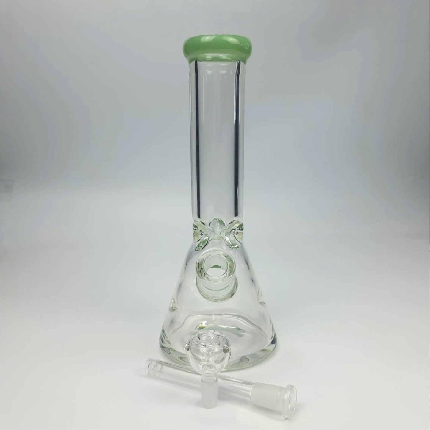 Glass Bong | REINFORCE NO LOGO PREMIUM BEAKER 12 INCH 9MM THICKNESS JADE MOUTHPIECE
