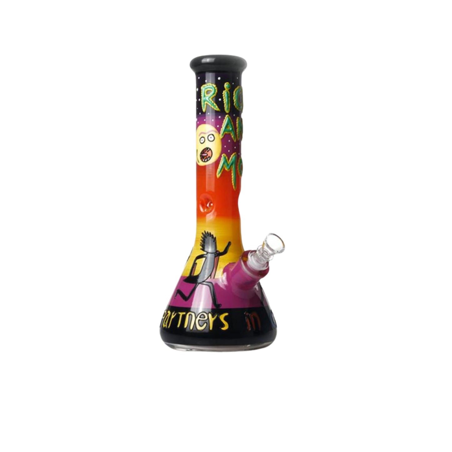 Glass Bong | GLOW IN THE DARK RICK AND MORTY PARTNER IN CRIMES 12.5 INCH
