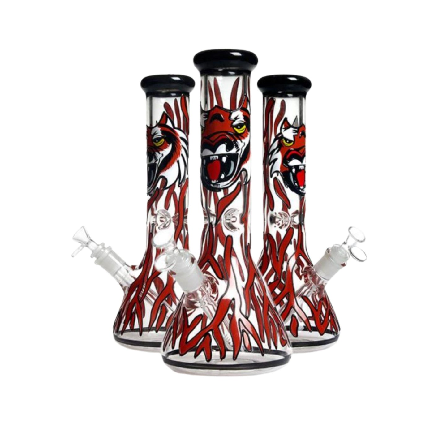 Glass Bong | RED TIGER BEAKER 13.5 INCH