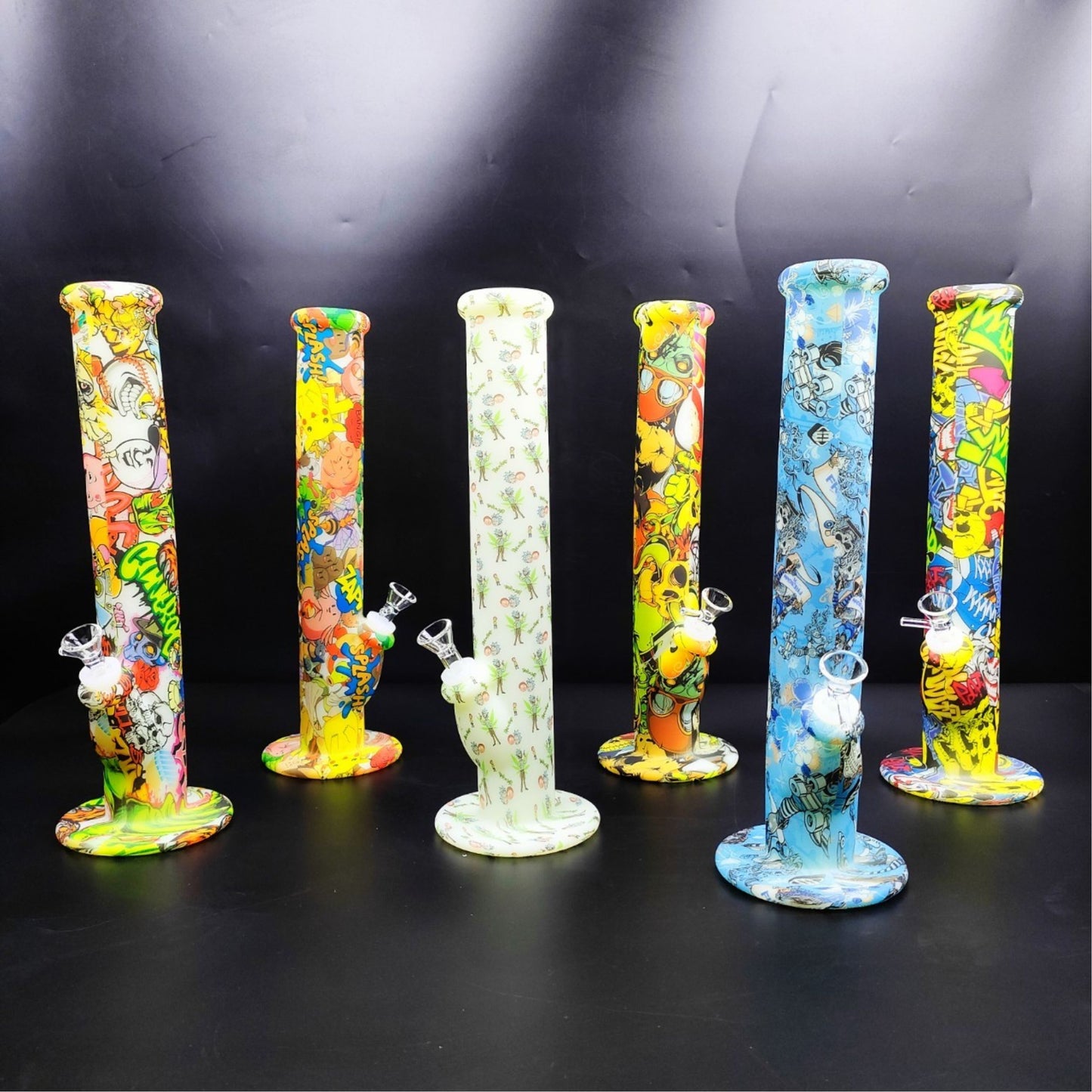 Glass Bong | GLOW IN THE DARK SILICONE STRAIGHT 14 INCH - SILICONE UNBERAKABLE BONG