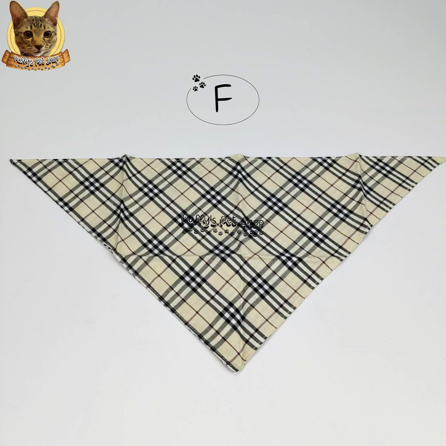 Puffy's Pet Shop | Luxury Cotton Pet Scarf  ผ้าพันคอสัตว์เลี้ยงพรีเมียม ผ้าคอตตอนแท้ เนื้อผ้าดี ไม่ระคายเคือง สำหรับสุนัขและแมว ขนาด M 50 ซม.
