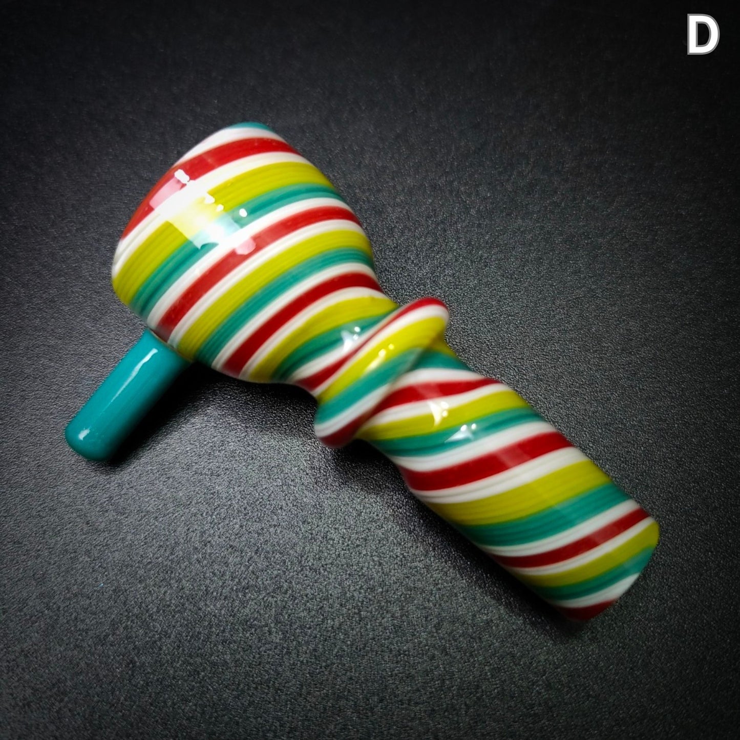 GLASS BOWL | TWISTY RETRO BOWL WITH HANDLE 14 MM