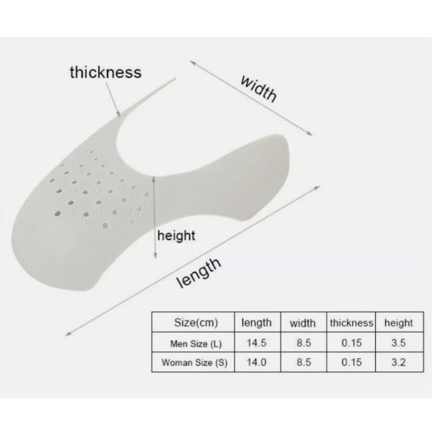 Sneaker Shield ที่กันรองเท้าเป็นรอย ที่กันรองเท้าย่น ใส่ในรองเท้าได้เลย Sneaker Guard สีขาว-สีดำ มีไซส์ผู้ชายและผู้หญิง