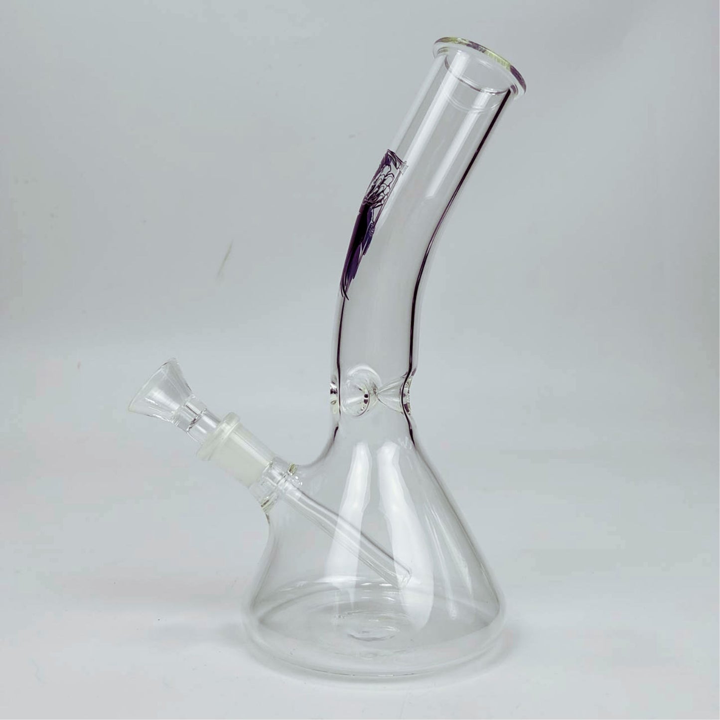 GLASS BONG | GRIM REAPER BENDED NECK BEAKER GLASS BONG 8.5 INCH 4MM THICKNESS