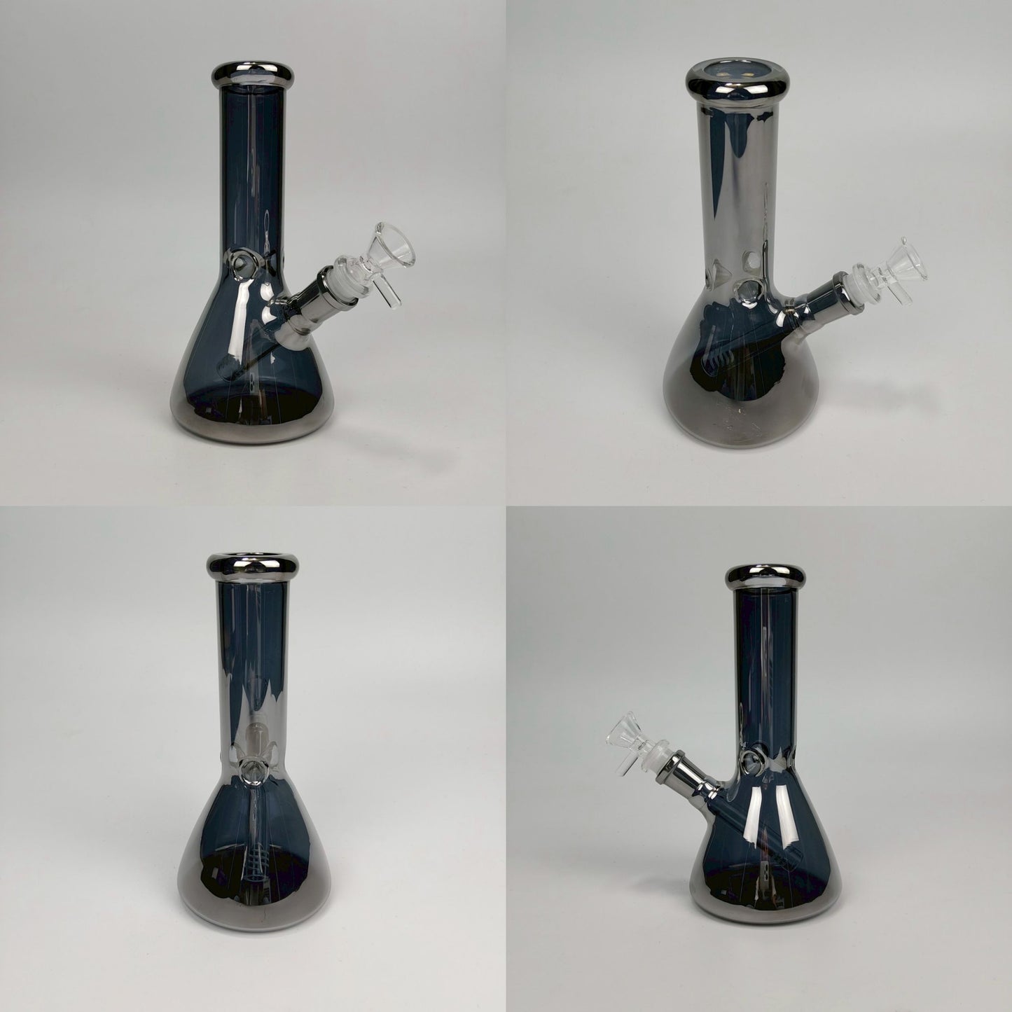 Glass Bong | HOLOGRAPHIC RAINBOW CLASSIC BEAKER 8 INCH
