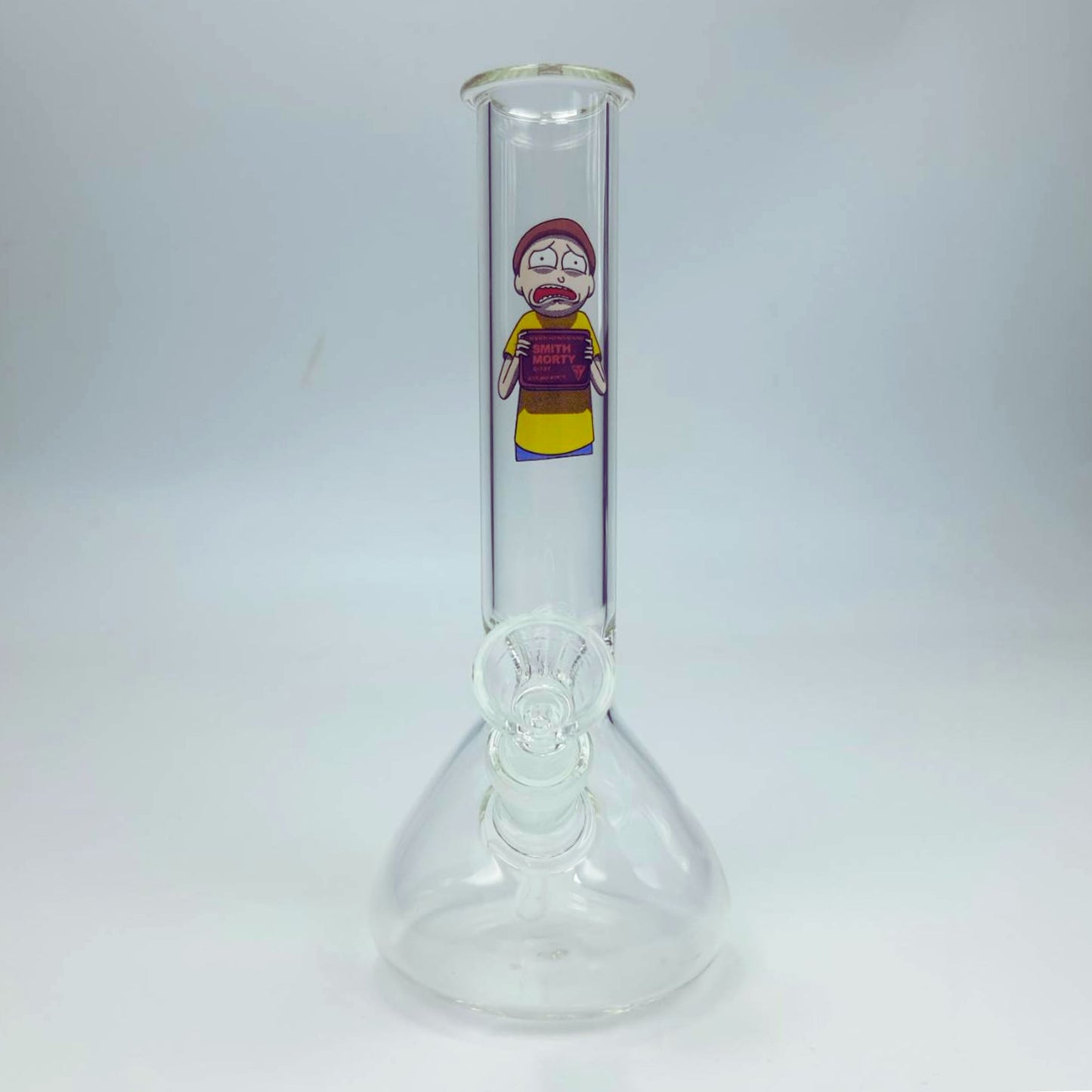 GLASS BONG | RICK AND MORTY WANTED MORTY 8 INCH 4MM THICKNESS