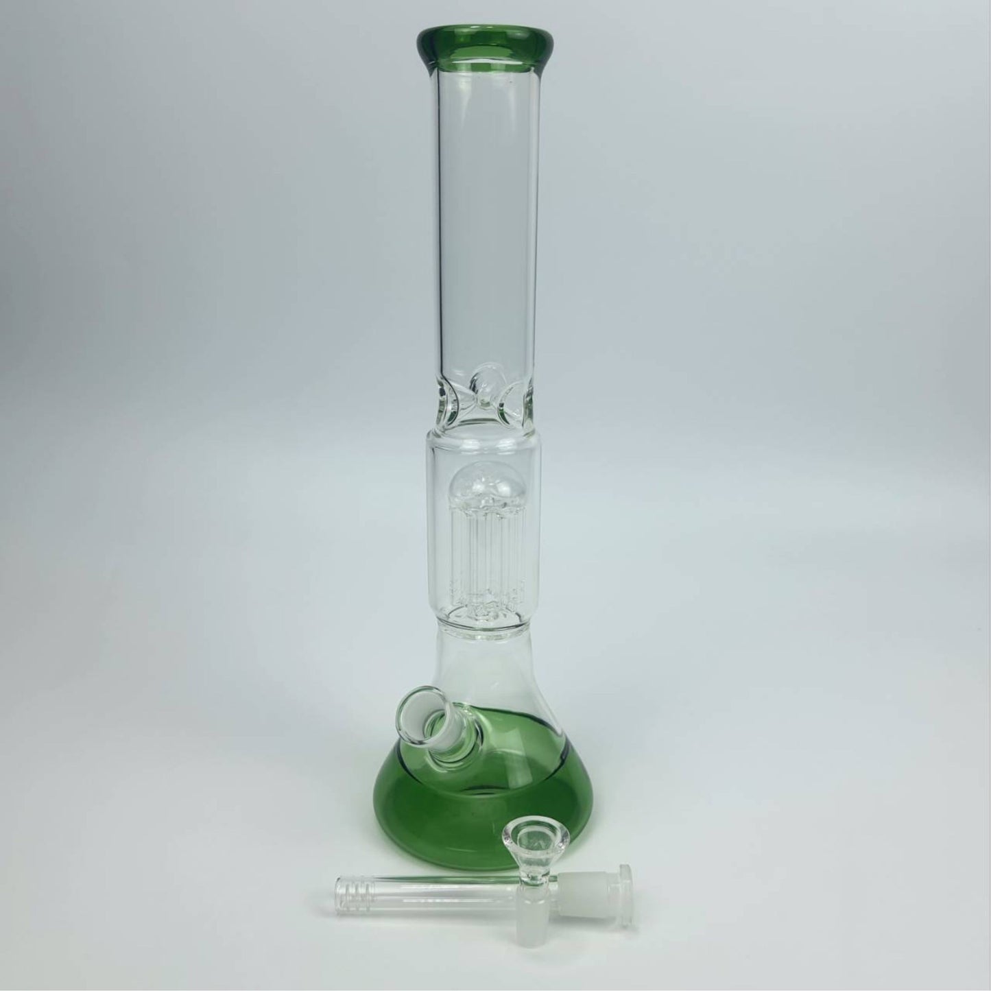 Glass Bong | GREEN VIDRO BEAKER WITH 6 ARM PERCOLATOR 14 INCH